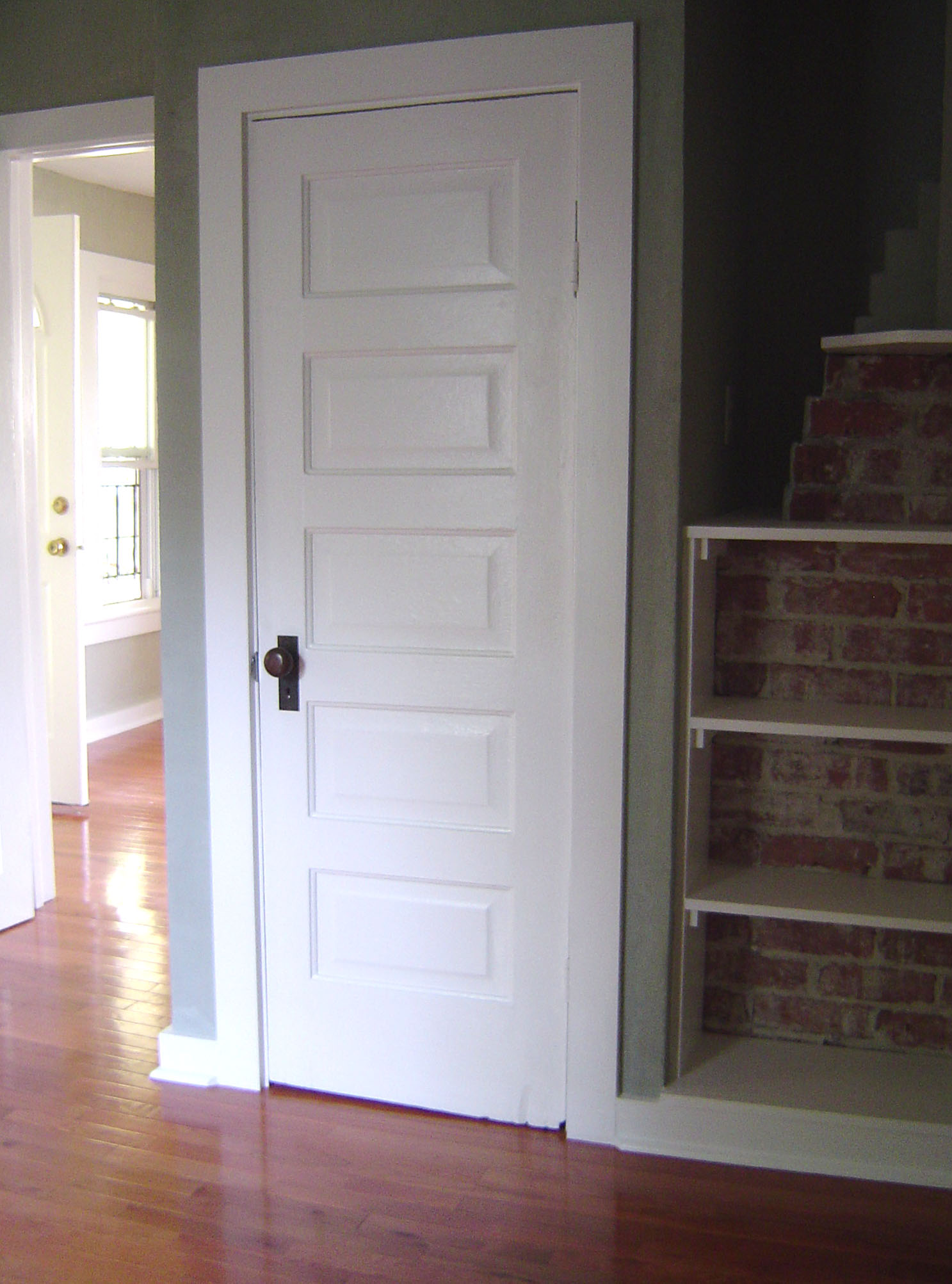 Salvaged door & hardware. Asheville, NC 2005