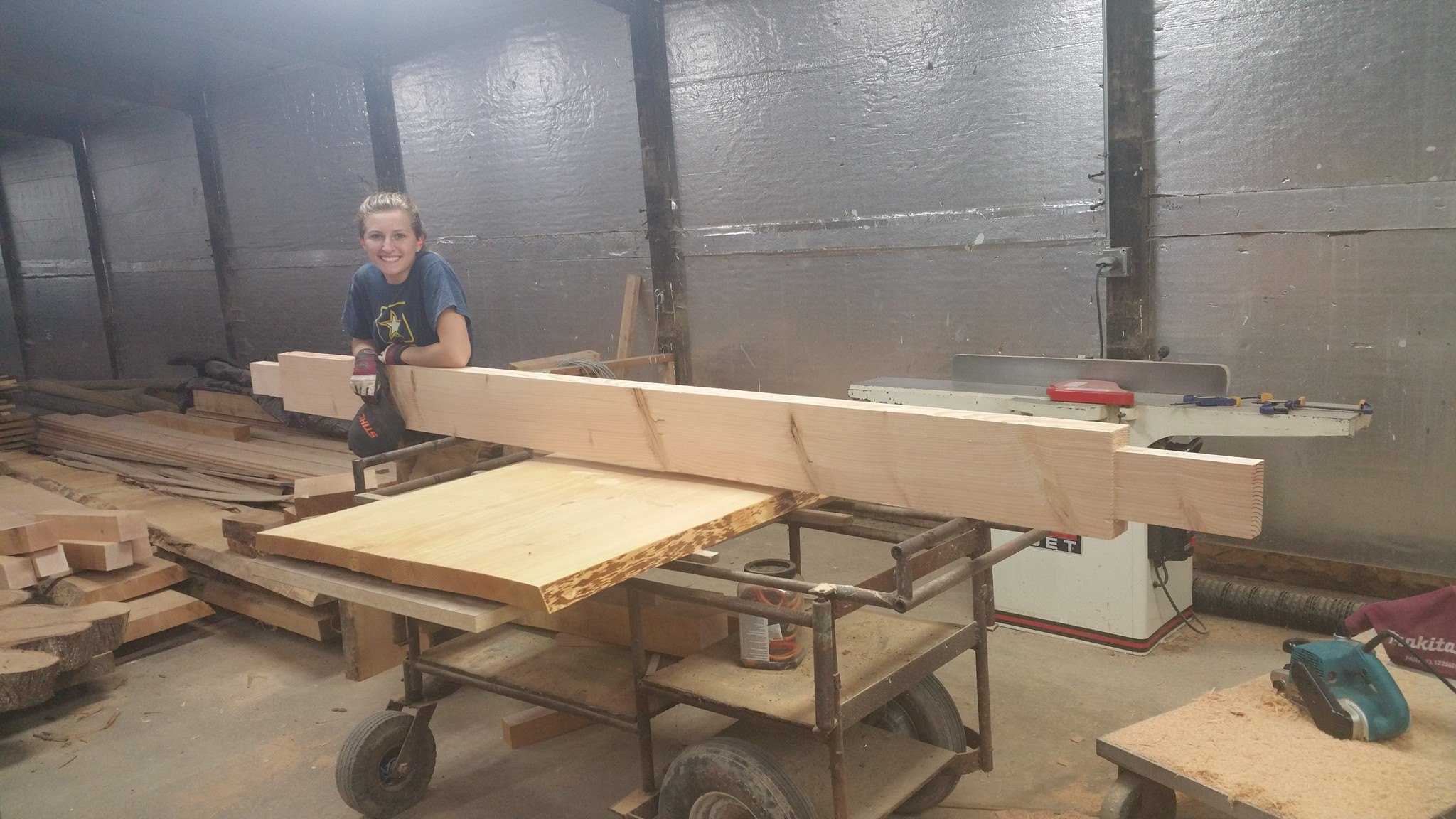  For the 13 foot conference table, we used a trestle and slab-style legs for the undercarraige. We had never done anything like this, so it was a learning expereince!&nbsp; 