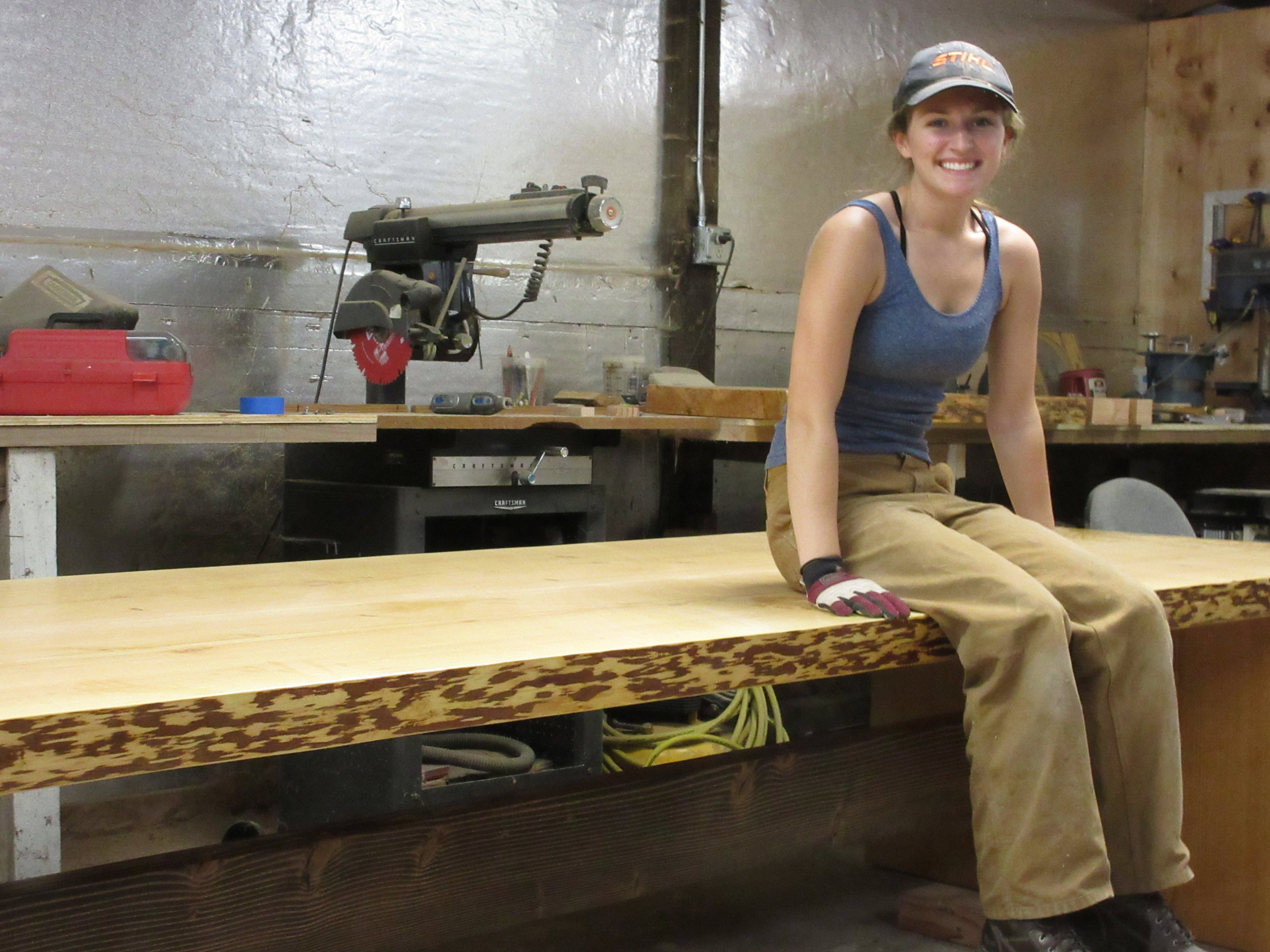  WE assembled the conference table for the first time in our shop the day before we delivered it. When we finished, dad and I just started laughing and high-fiving! We couldn't beleive that we had really done it! It was a moment that I will never for