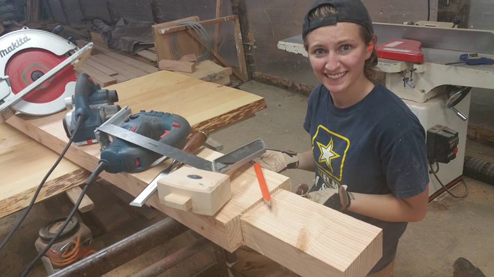  The amount of tools it took to make the tenon at the end was unbelieveable. This is my "this is hilarious/ridiculous" look. Again, after a trial and error process, we figured it out! 