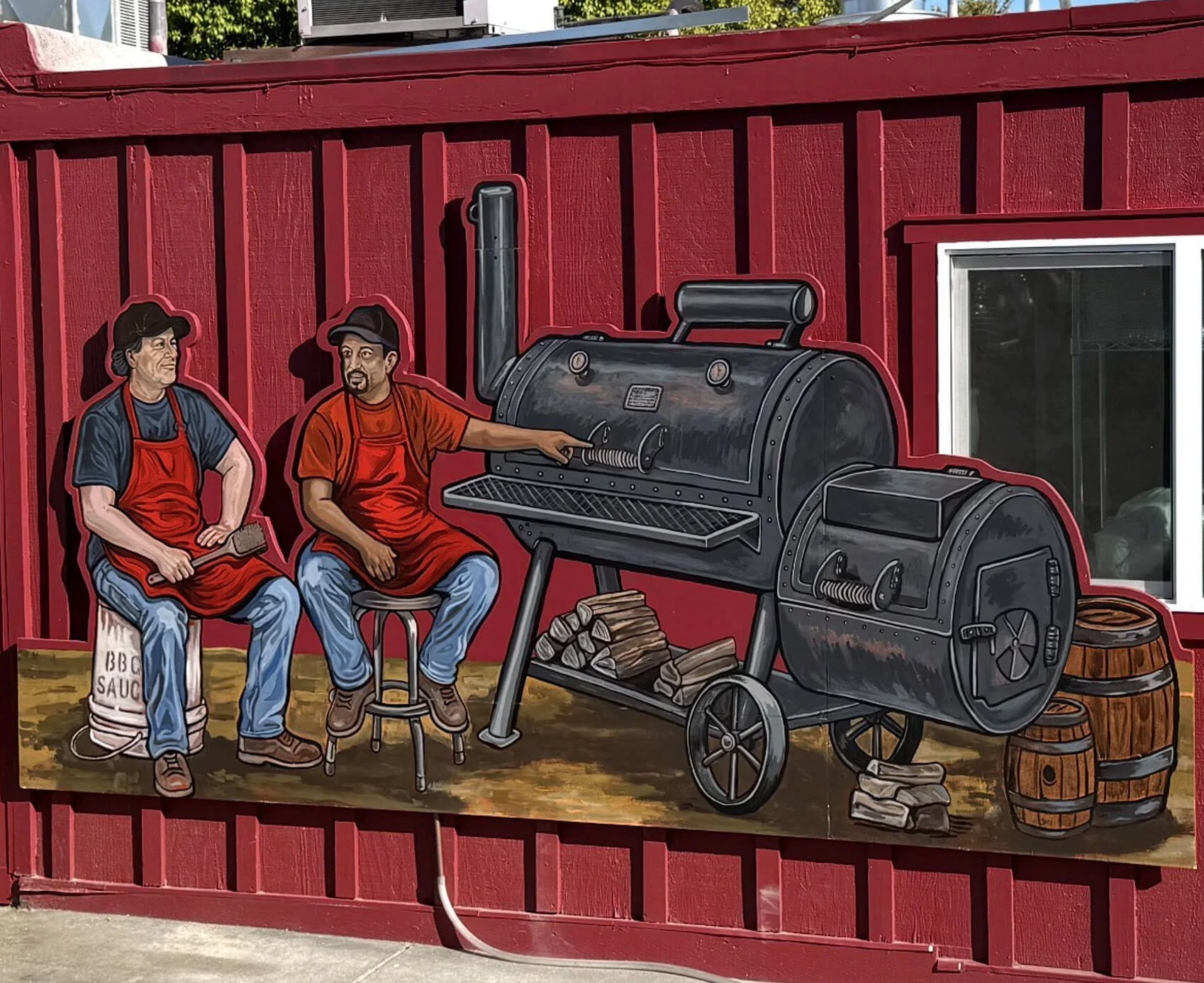 Mt. Diablo BBQ exterior mural 9'x5' 2026