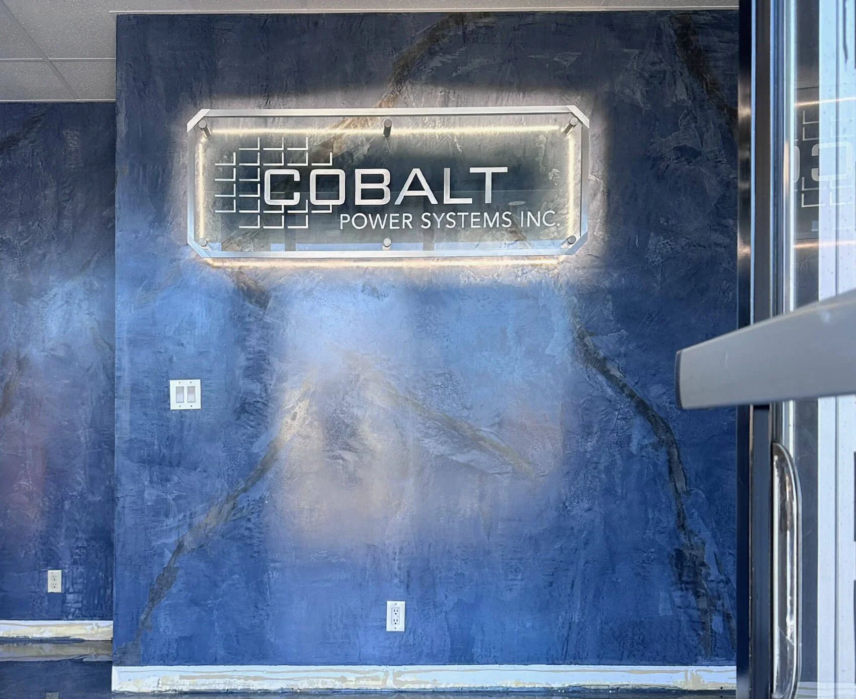 Cobalt Power Systems Inc. entry sign 62"x22"x7" 2025