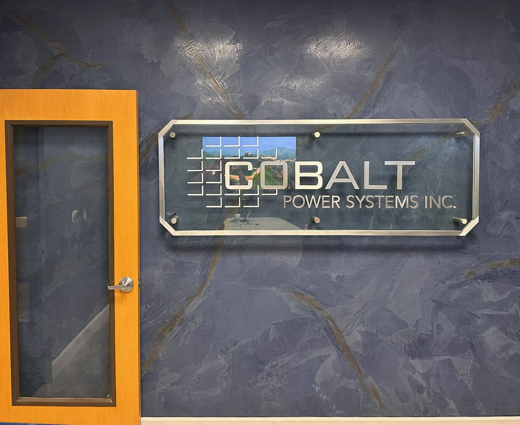 Cobalt Power Systems Inc. boardroom  sign 76"x26"x 7" 2026