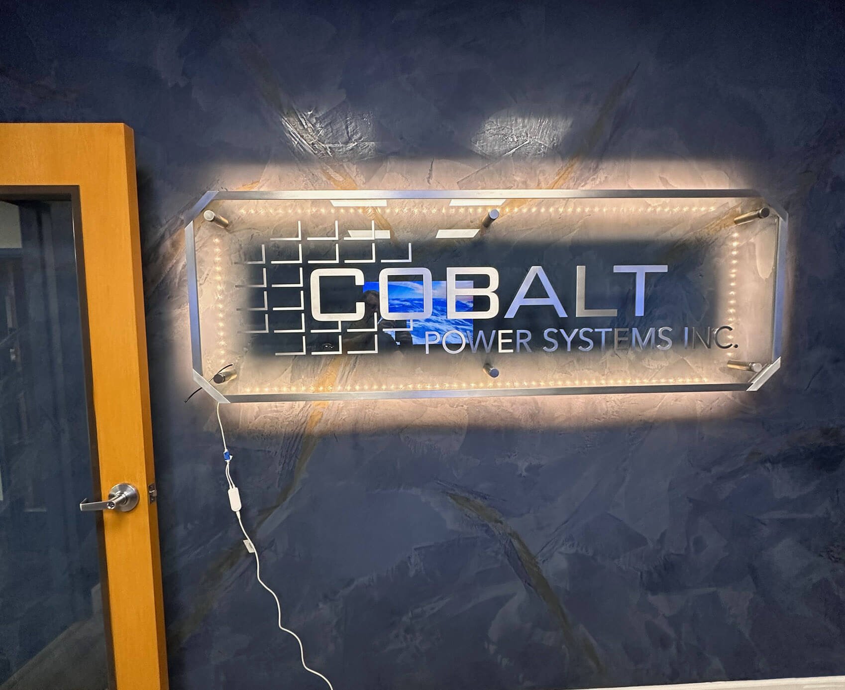 Cobalt Power Systems Inc. boardroom  sign 76"x26"x 7" 2026 