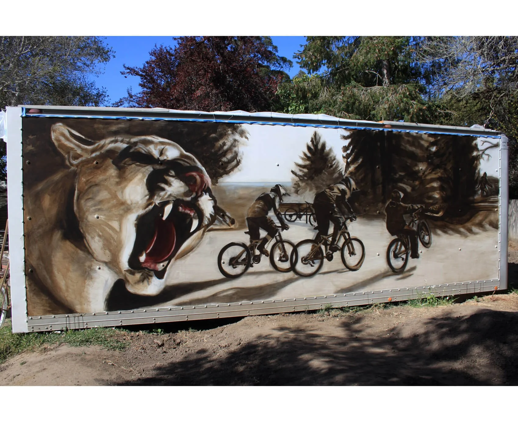 Mountain Lion Mural Aptos 2012 8'x20' (Private collection)