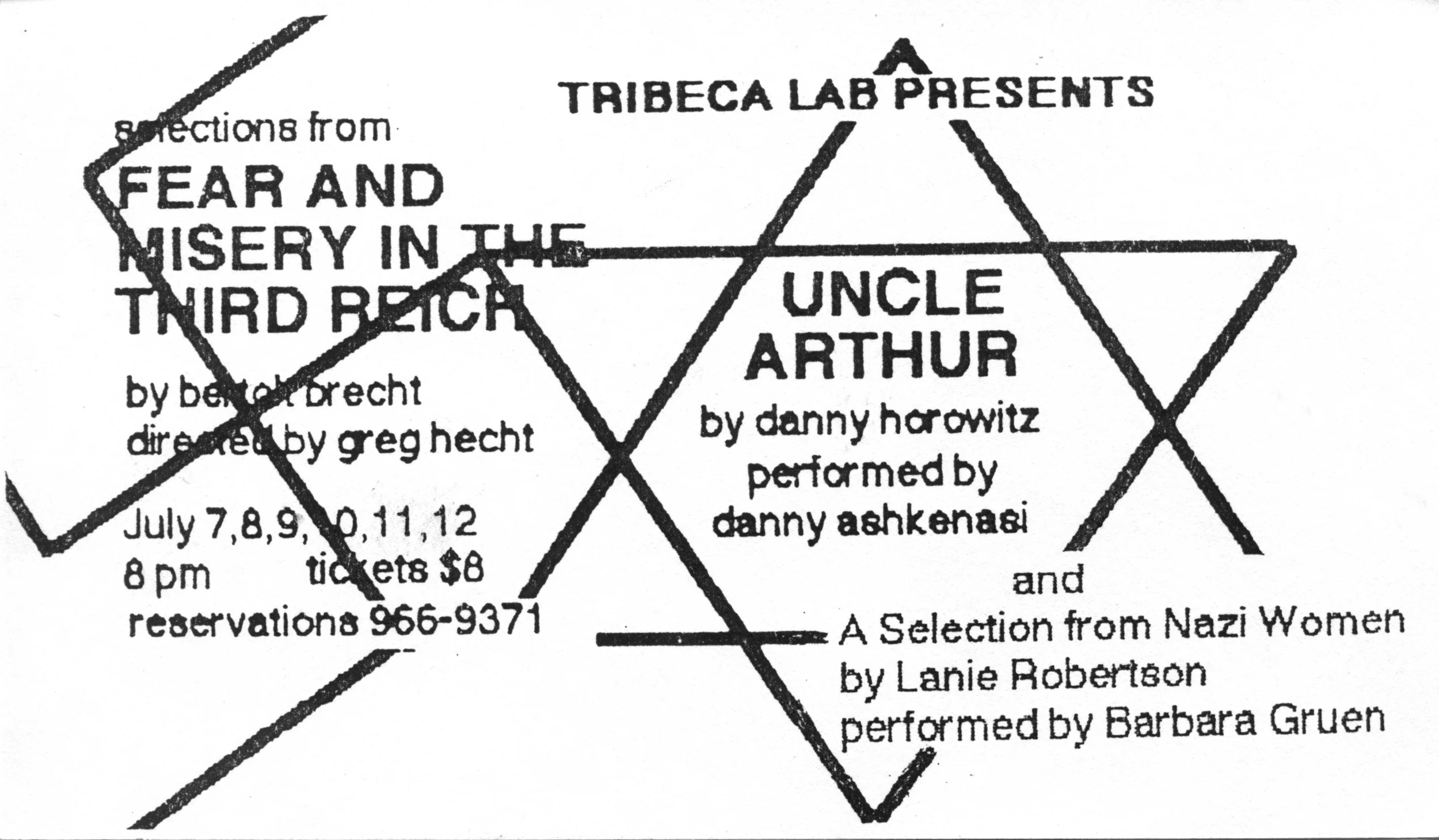 FEAR AND MISERY IN THE THIRD REICH & UNCLE ARTHUR
