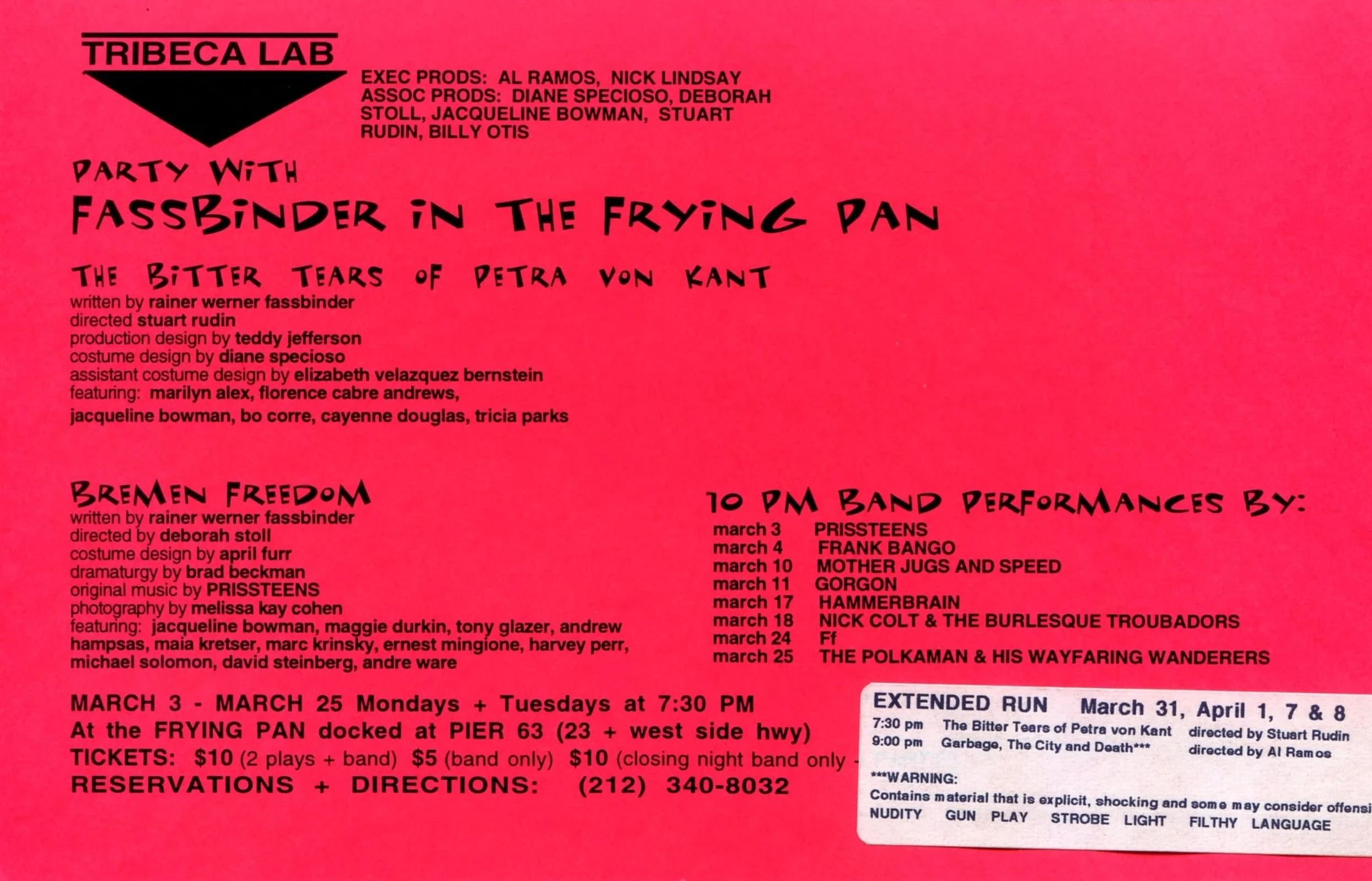 FASSBINDER IN THE FRYING PAN: THE BITTER TEARS OF PETRA VON KANT