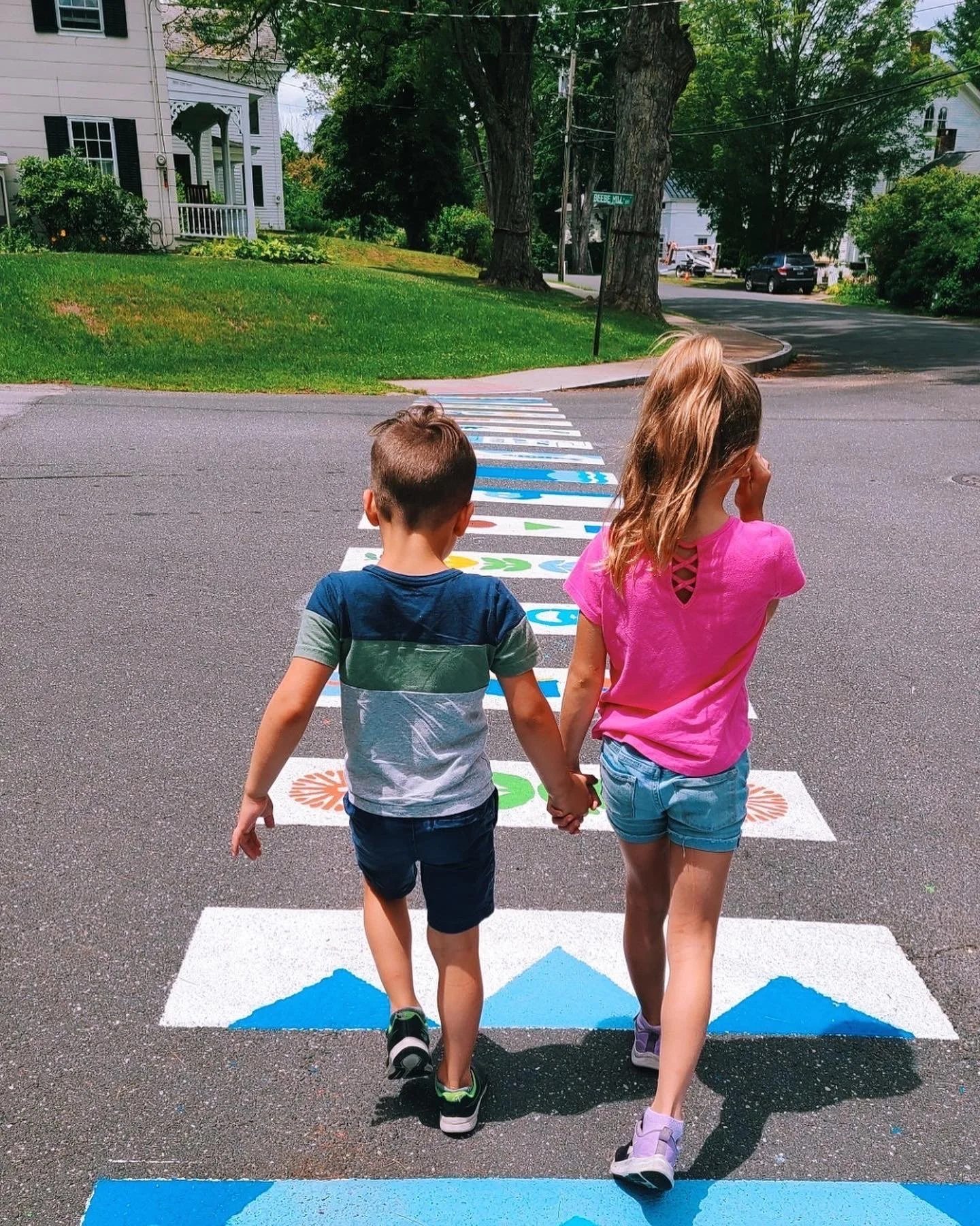 Rika Laser Falls Village art crosswalk complete.JPG