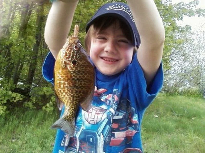 Darren with his catch of the day