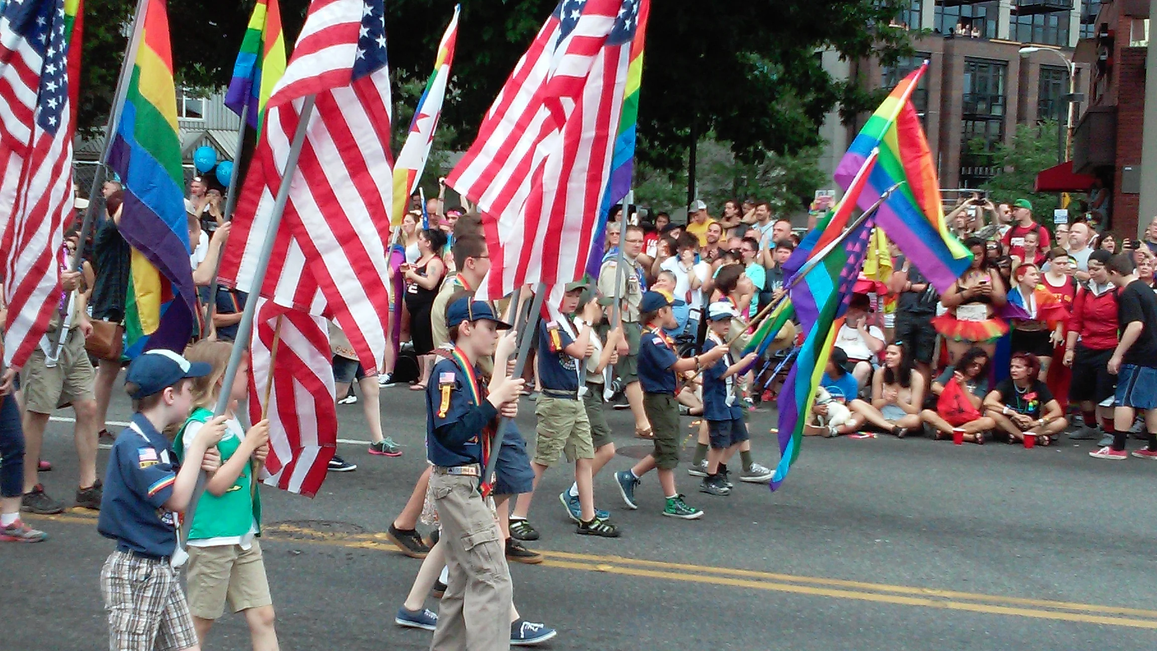 Boy Scouts at the 2015 Seattle Pride Parade (c) Martha Burwell
