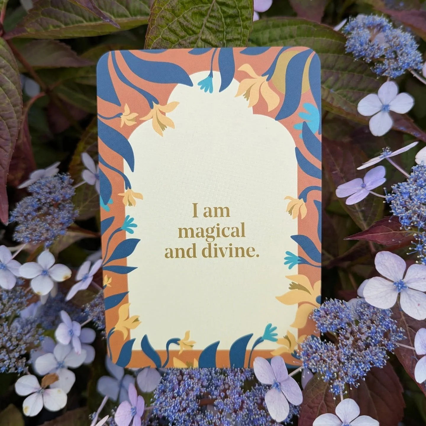 &quot;I am magical and divine.&quot;

Yah, you are! 

The Rest Deck 50 Practices to Resist Grind Culture by Tricia Hersey