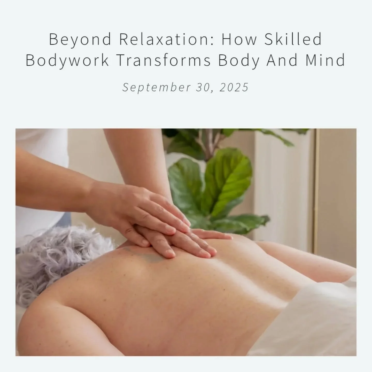 New Blog Post!

&quot;Choosing a practitioner is about trust. With over 15 years of experience and a foundation of 5-star client feedback, you can feel confident knowing you're in good hands. At Breathing Space Bodywork, you're invited to step away f