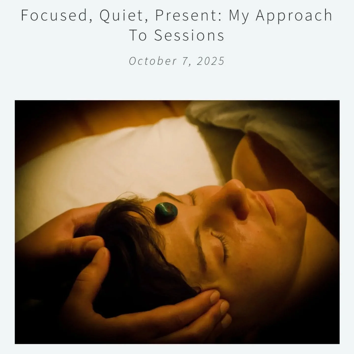 New Blog Post 📢

&quot;Bodywork is a deeply intuitive practice. In order to offer you my full presence, I need to concentrate, listen, and tune in to the subtle cues your body is giving me. This level of attention simply isn&rsquo;t possible if my f