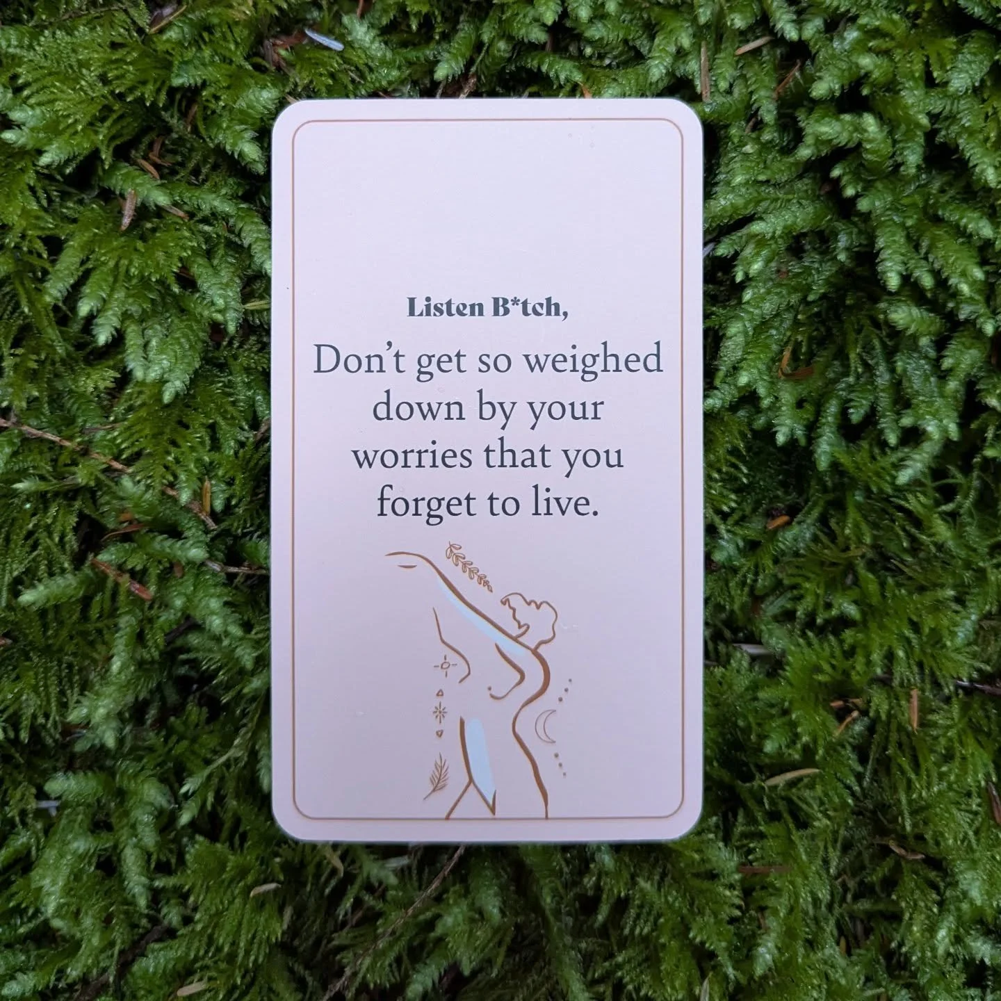 "Don't get so weighed down by your worries that you forget to live."
Listen B*tch Affirmation Deck

#bestmassage #breathingspacebodywork #relaxbreatheletgo #wellness #affirmations #listenbitch #oracle #halloween #bodyworktherapy #selfcare