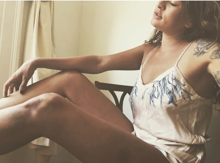  Acrylic on silk   2019   Hanah Klein  model   