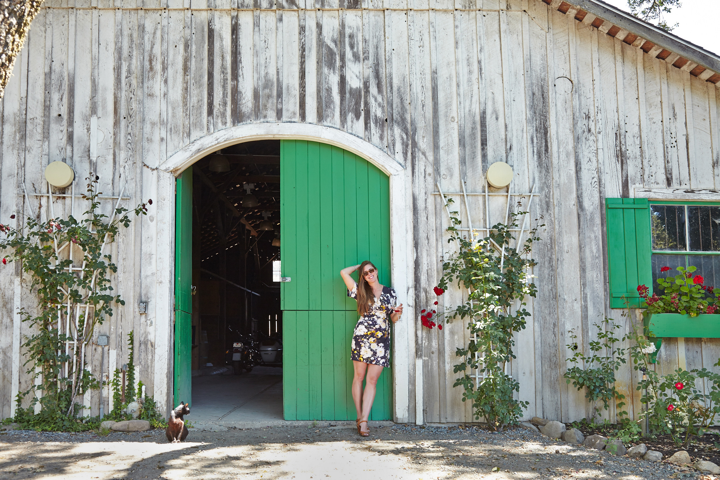 Abi in front of the barn at Annadel Estate Winery !