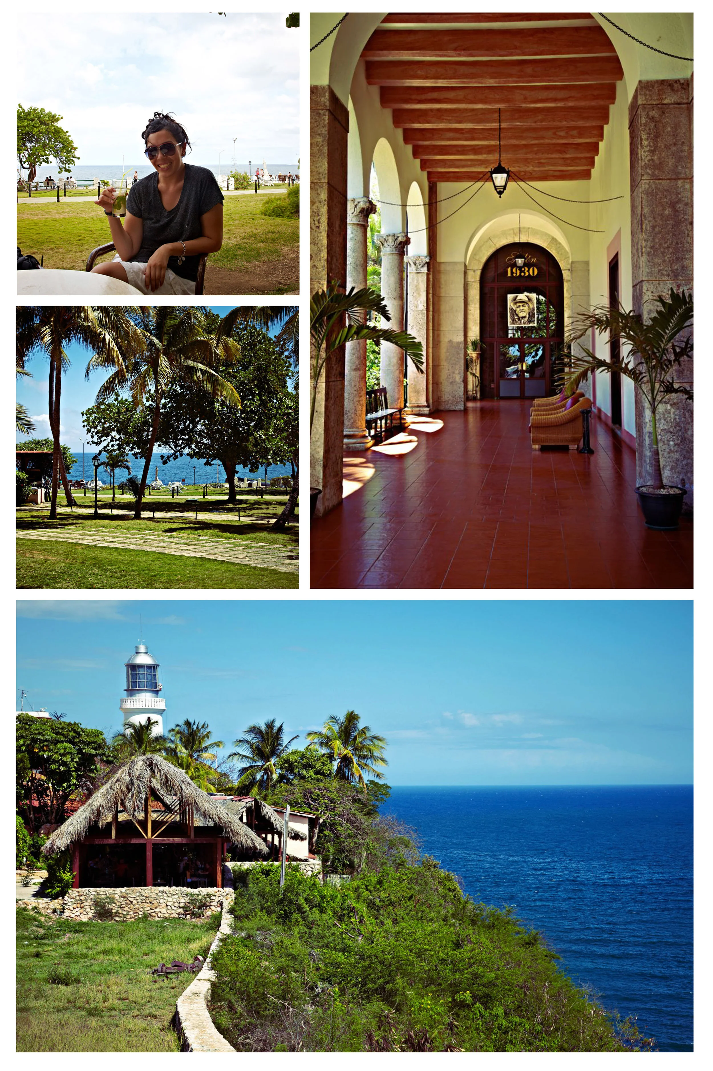 Hotel Nacional de Cuba (top), Seaside bar in Havana (bottom)
