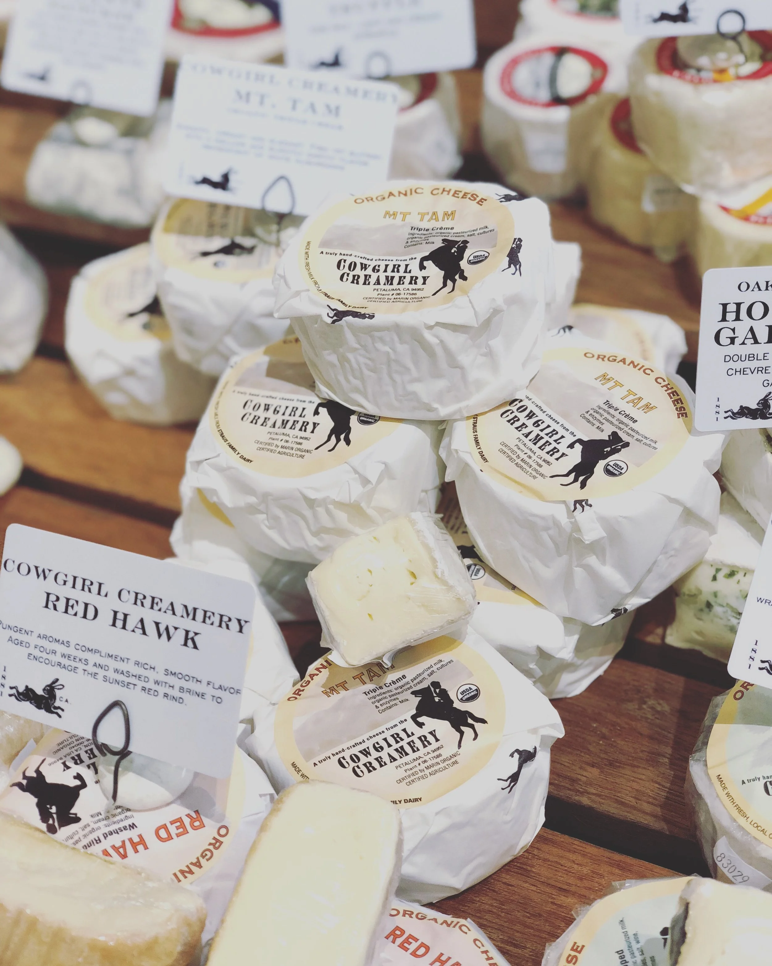 Cheese selection at Oakville Grocery