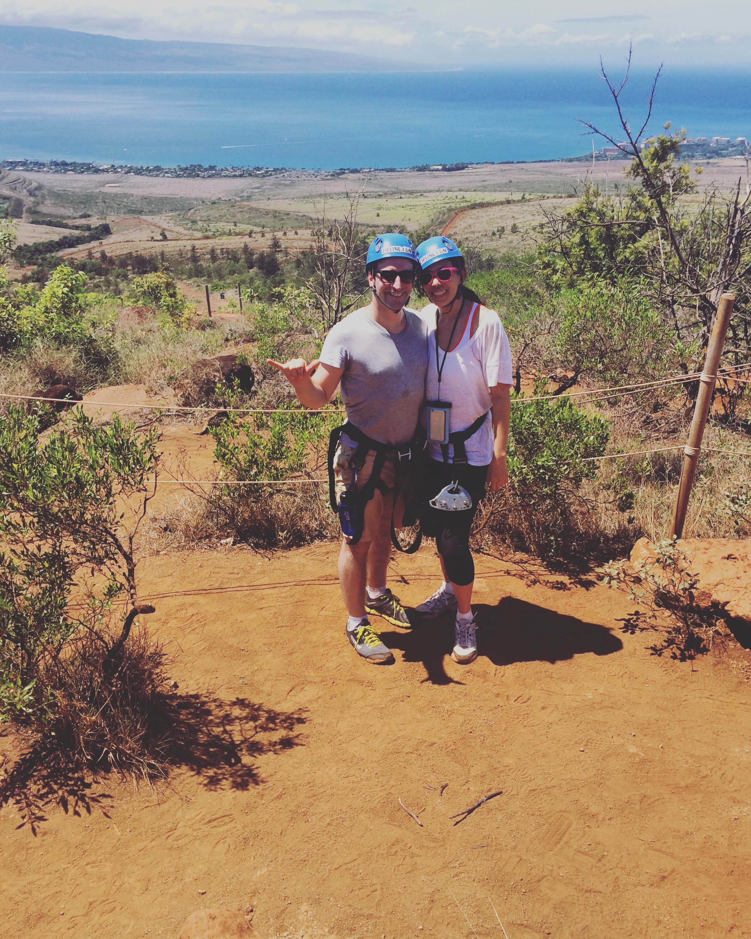 Safety first ! Some beautiful ocean views while ziplining on the West Coast 