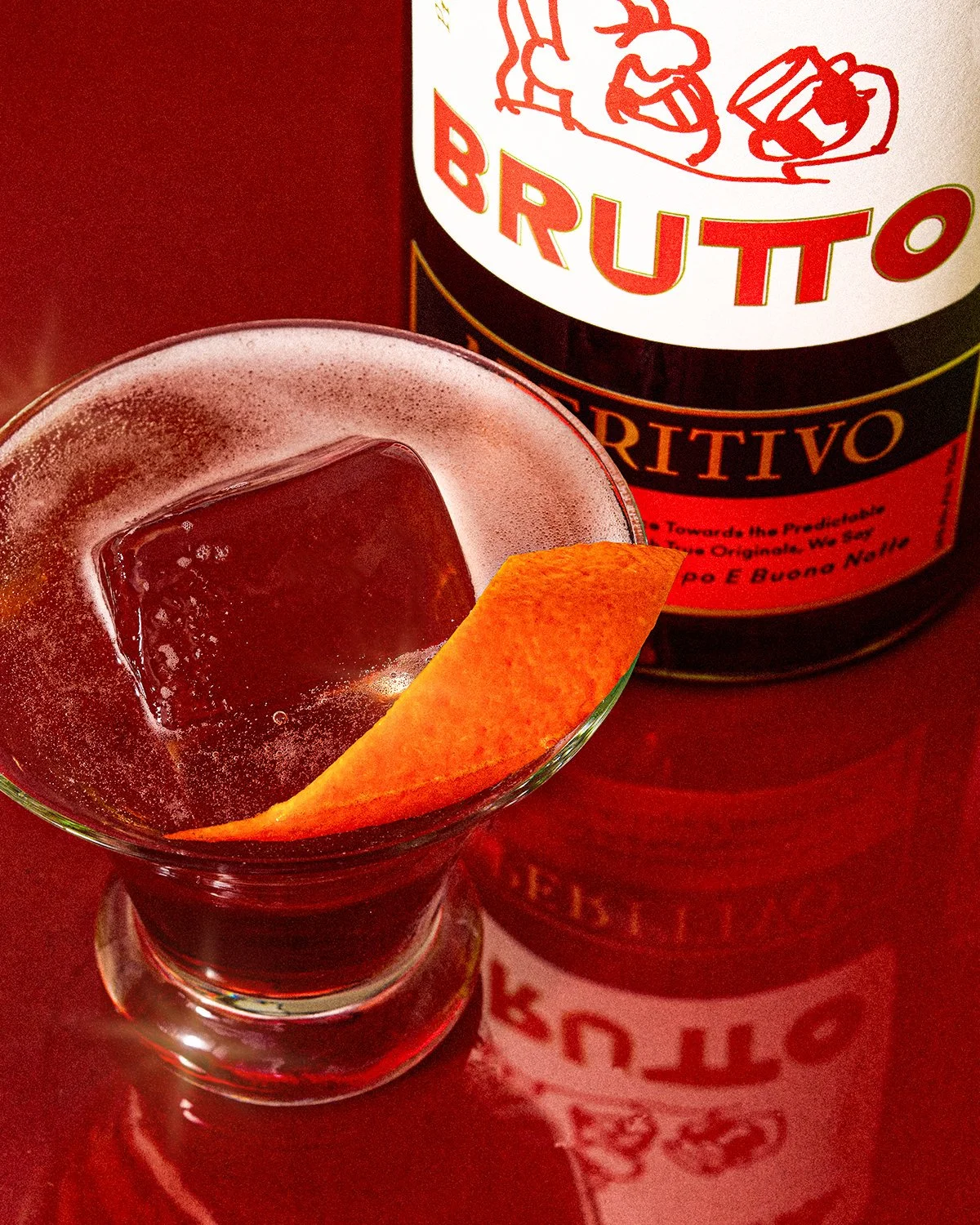 Commercial Liquor Product Photography of a cocktail glass of aperitivo spritz and a bottle shot by Ali Redmond