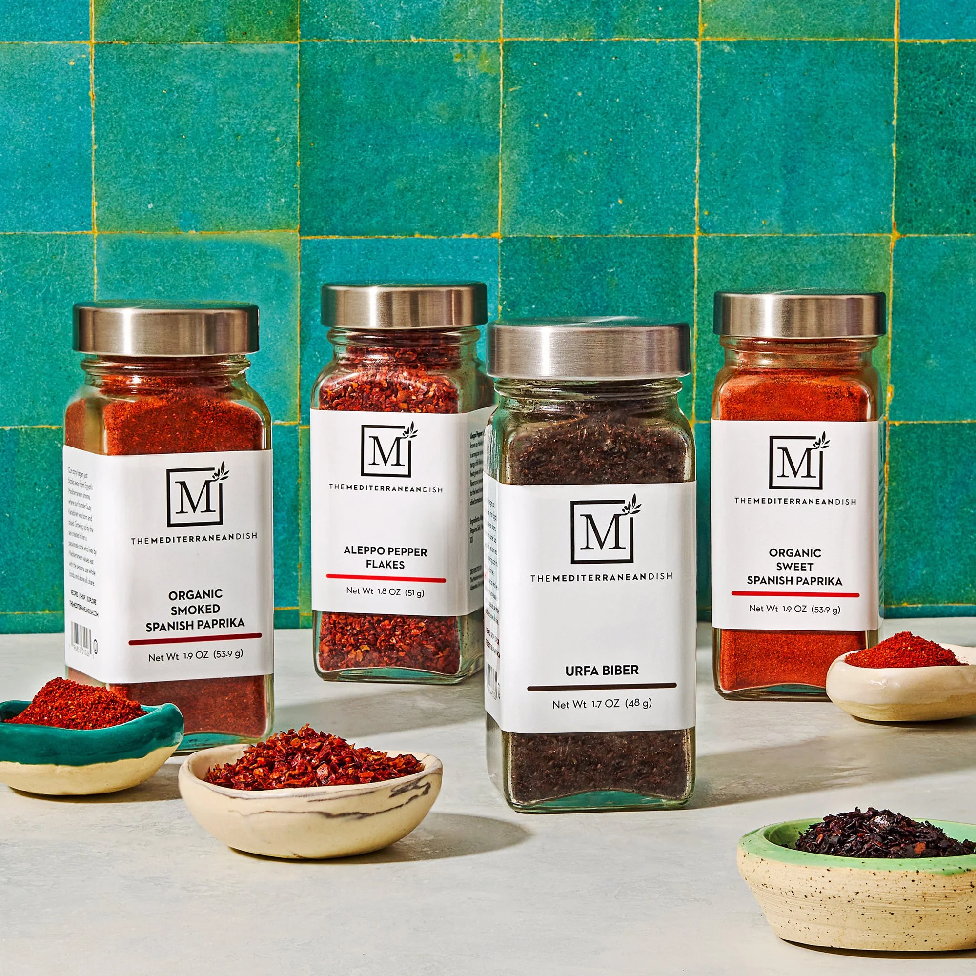 commercial food product photo hero shot spice bottles / shot by commercial brand food photographer Ali Redmond