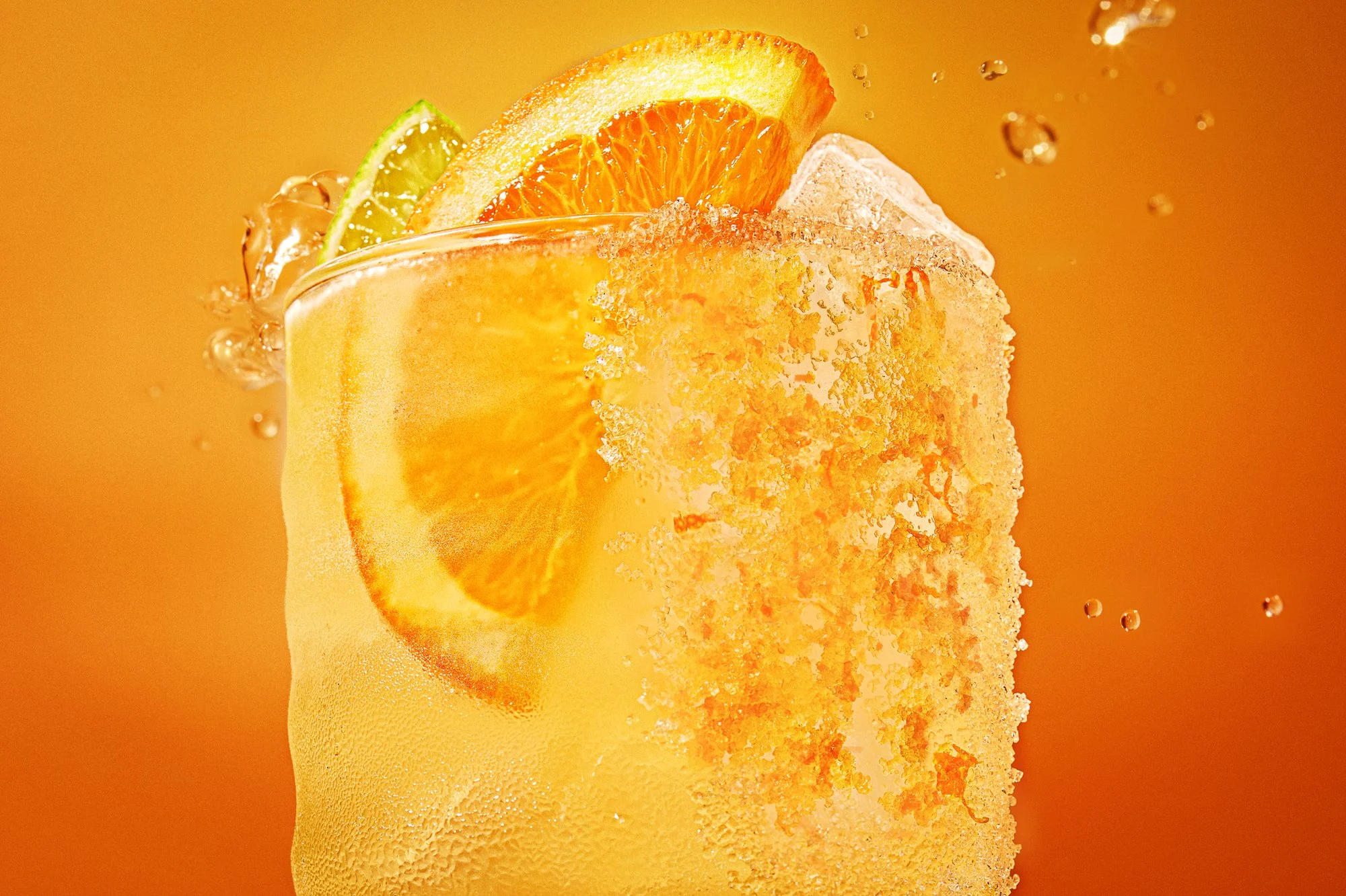editorial beverage photo of a orange margarita recipe / shot by commercial food photographer Ali Redmond
