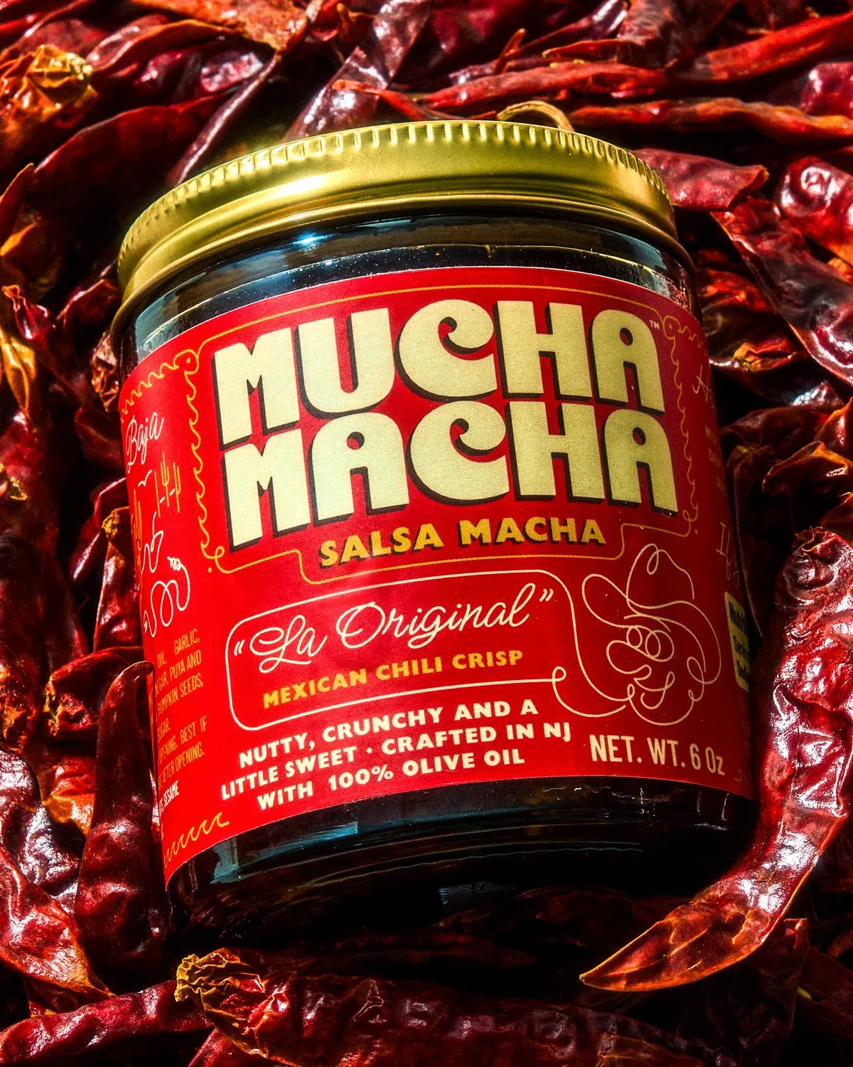commercial food product photo hero shot salsa macha chili crisp/ shot by commercial brand food photographer Ali Redmond