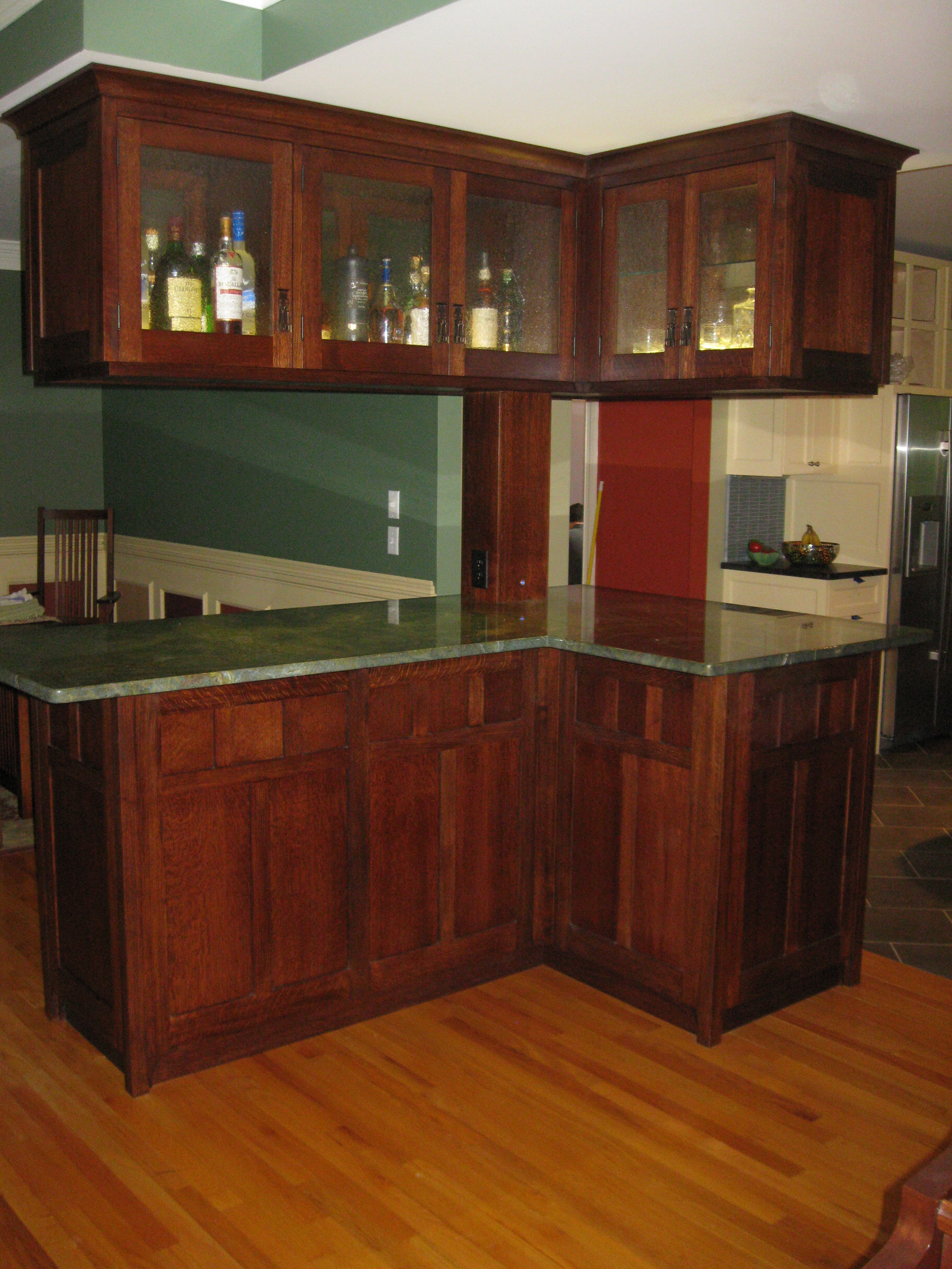 Stained White Oak Scotch Bar