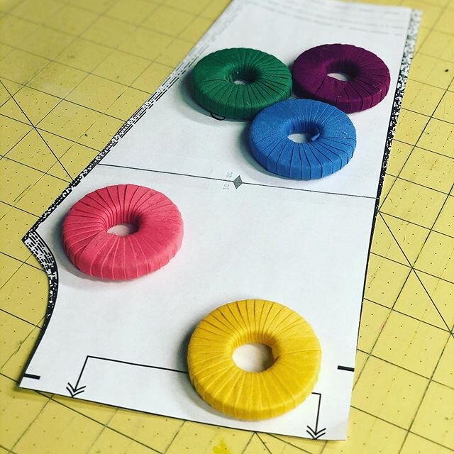 Pattern weights have been on my DIY list forever. Finally made some from my stash of bias tape, ready to make some new garments this year!