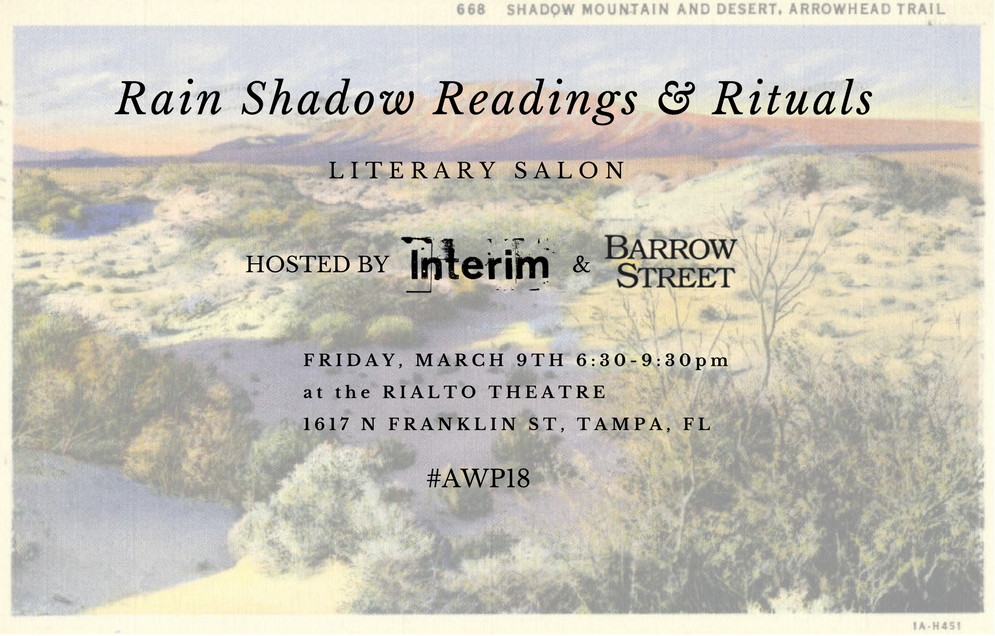 Rain Shadow Readings & Rituals: A Literary Salon at AWP 2018
