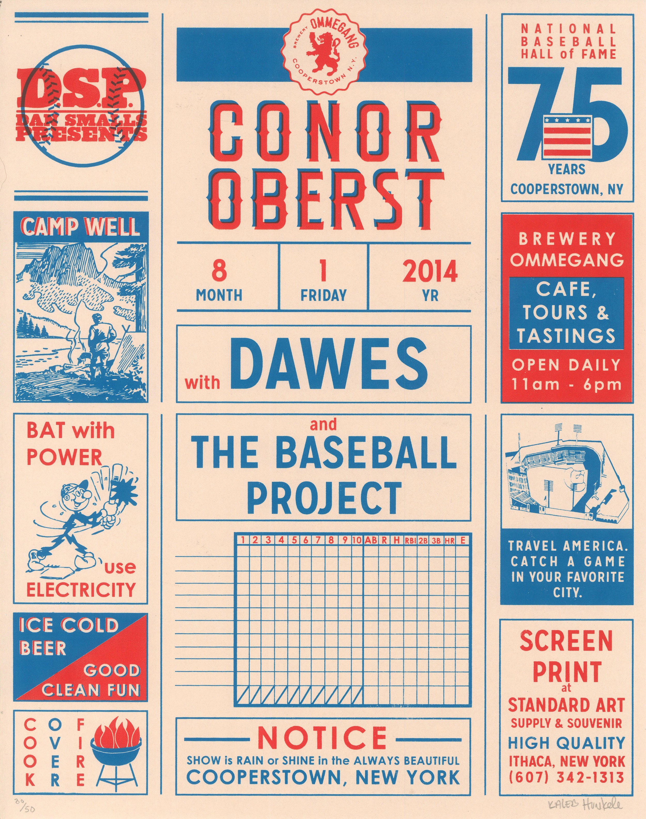 Conor Oberst 2c. Screen Print Designed & Printed by Kaleb Hunkele
