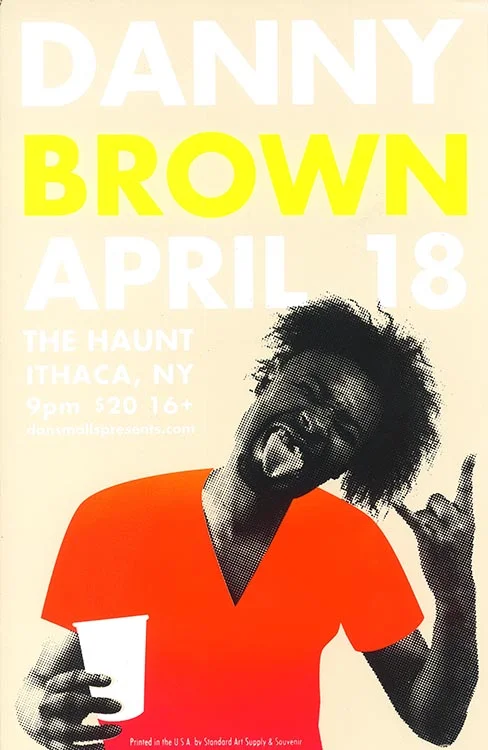 Danny Brown 4c. Screen Print Designed & Printed by Kaleb Hunkele