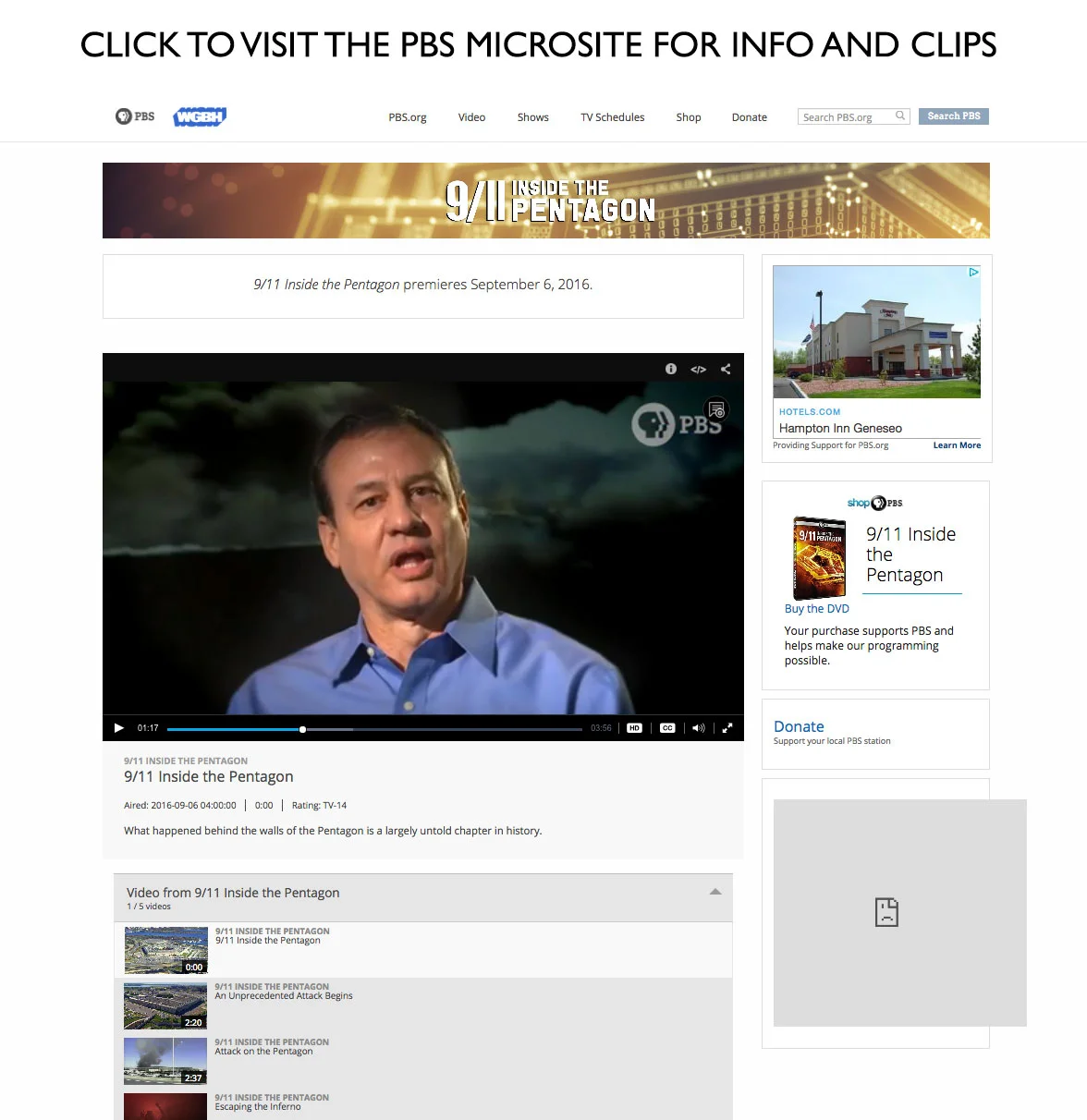 VISIT THE PBS MICROSITE FOR CLIPS