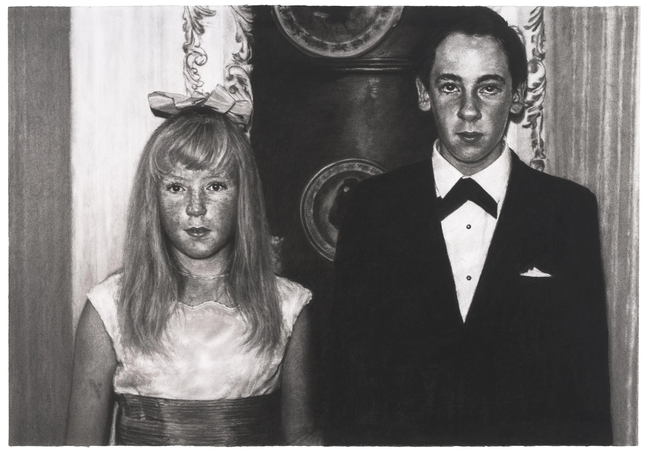 WINNER 2025: Surya Bajracharya, Margaret and Frazer Fair, 2025, charcoal. Image by Brenton McGeachie