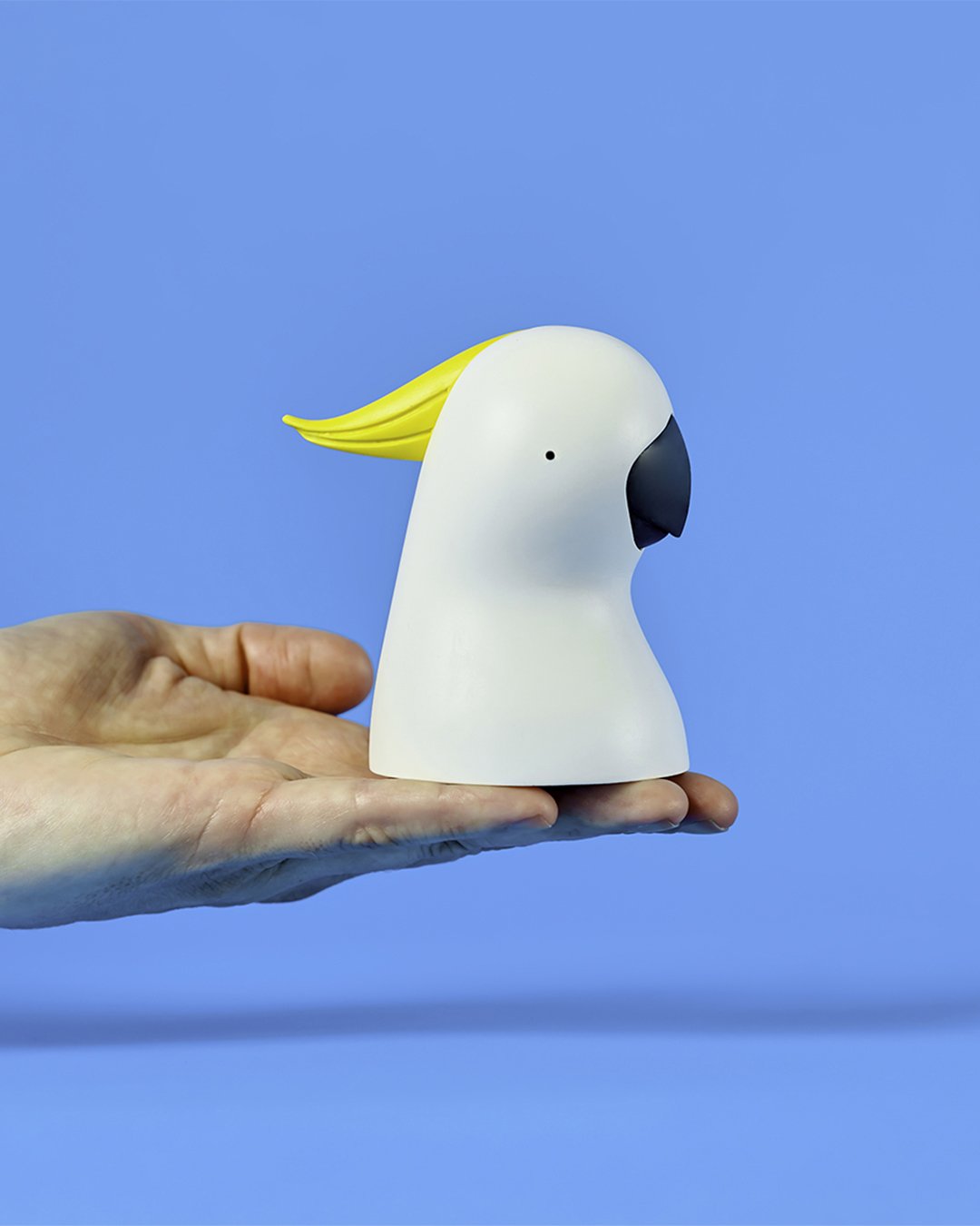 ©Eggpicnic_Sulphur Crested Cockatoo_2025_Hand Painted 3D Print_12 x 12 x 8cm_Image courtesy of Ashley St George.jpg