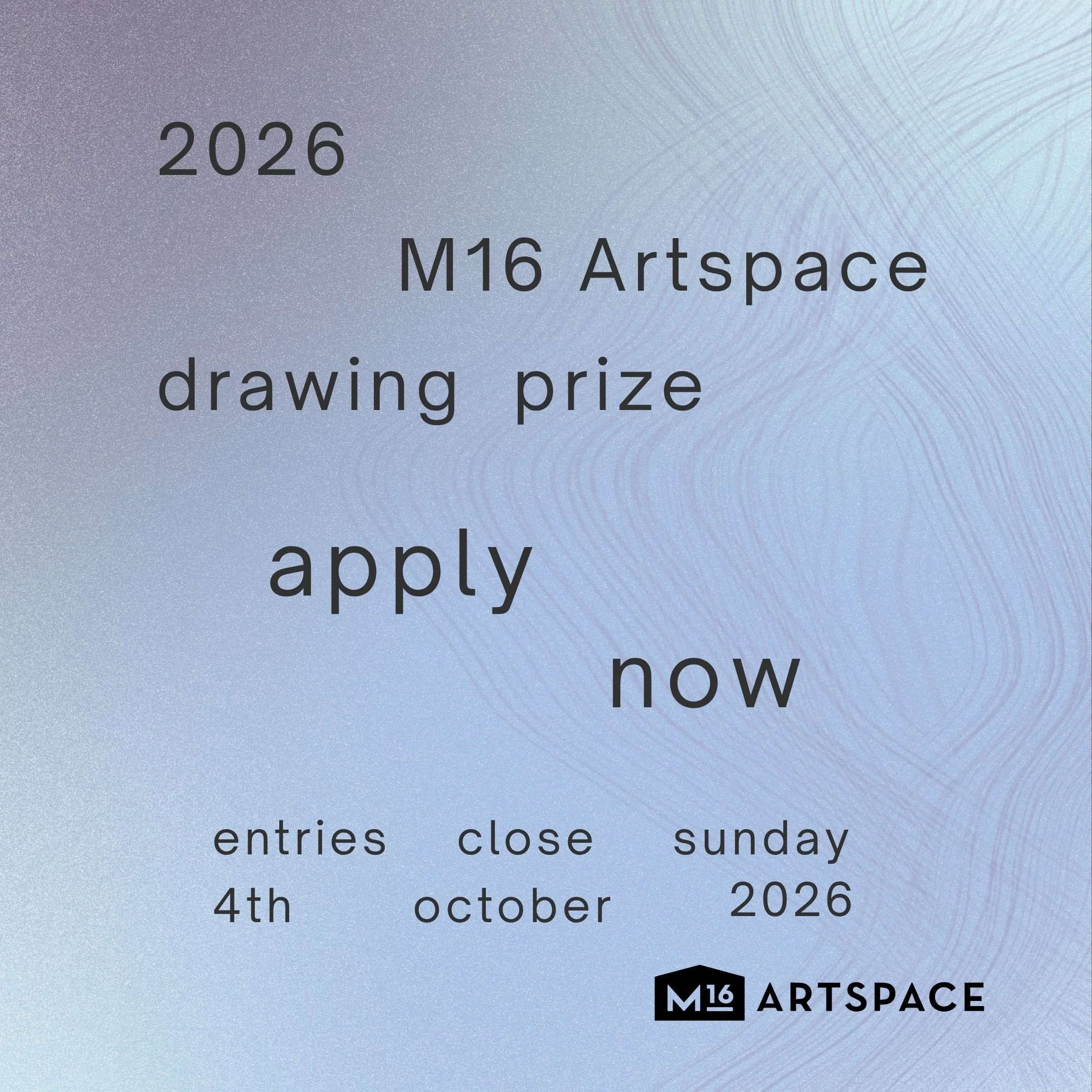 Entries open: M16 Artspace Drawing Prize 2026