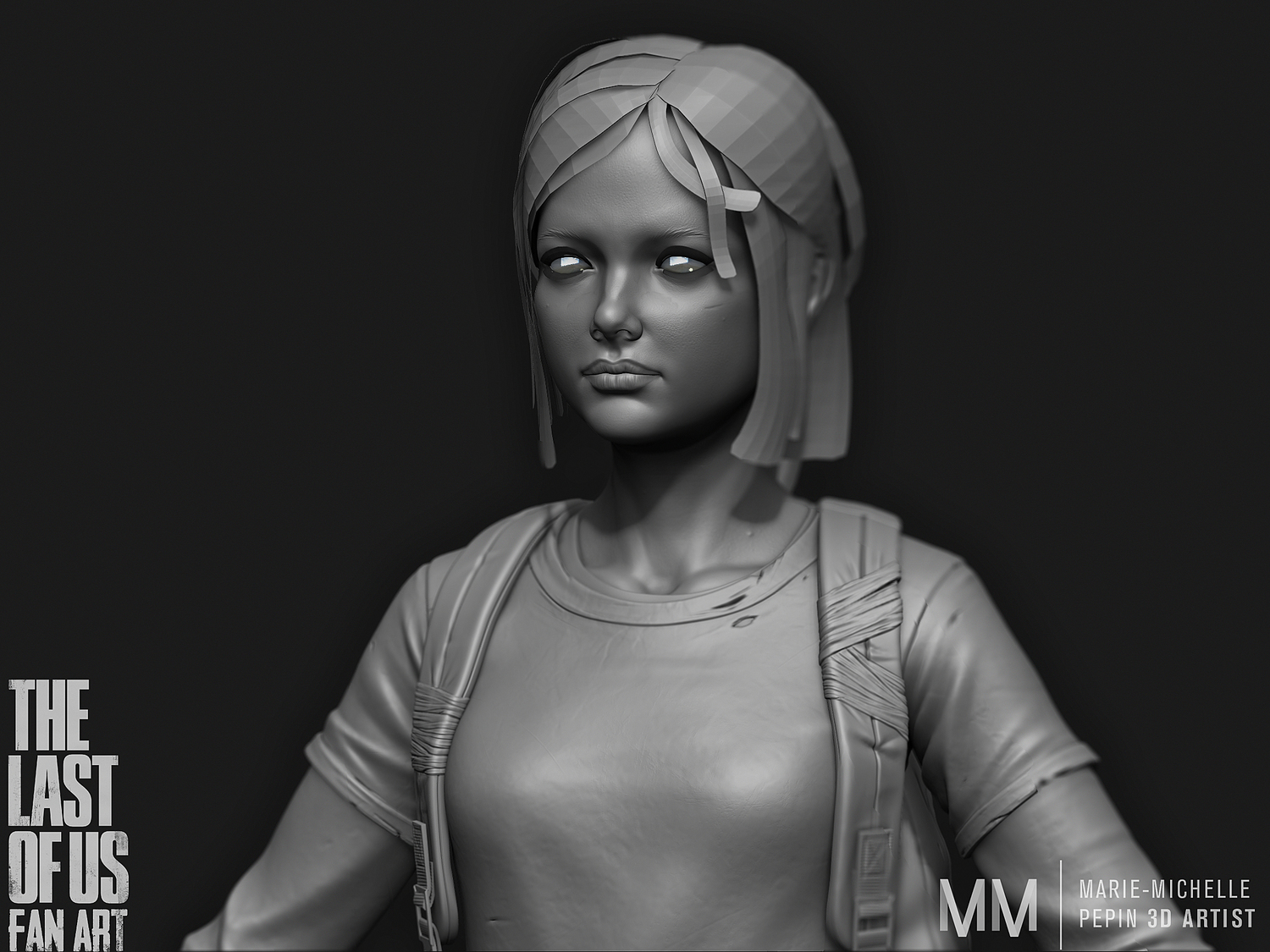 the last of us ii ellie fan art 3D Print Model