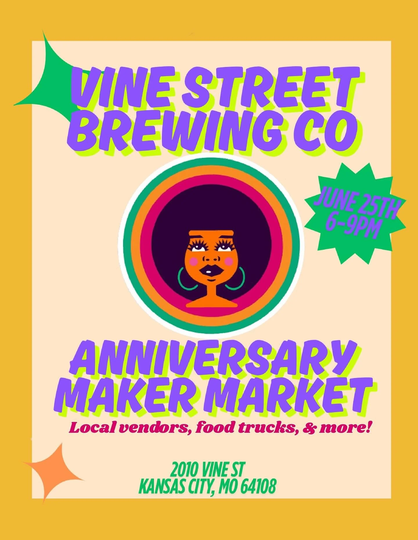 Popping up @vinestbrewingco tomorrow, Wednesday, June 25, from 6-9pm to celebrate their anniversary. Join us! 🍻 🎉