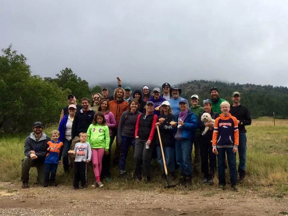Volunteers building the new Carhart Trail in the Pueblo Mountain Park