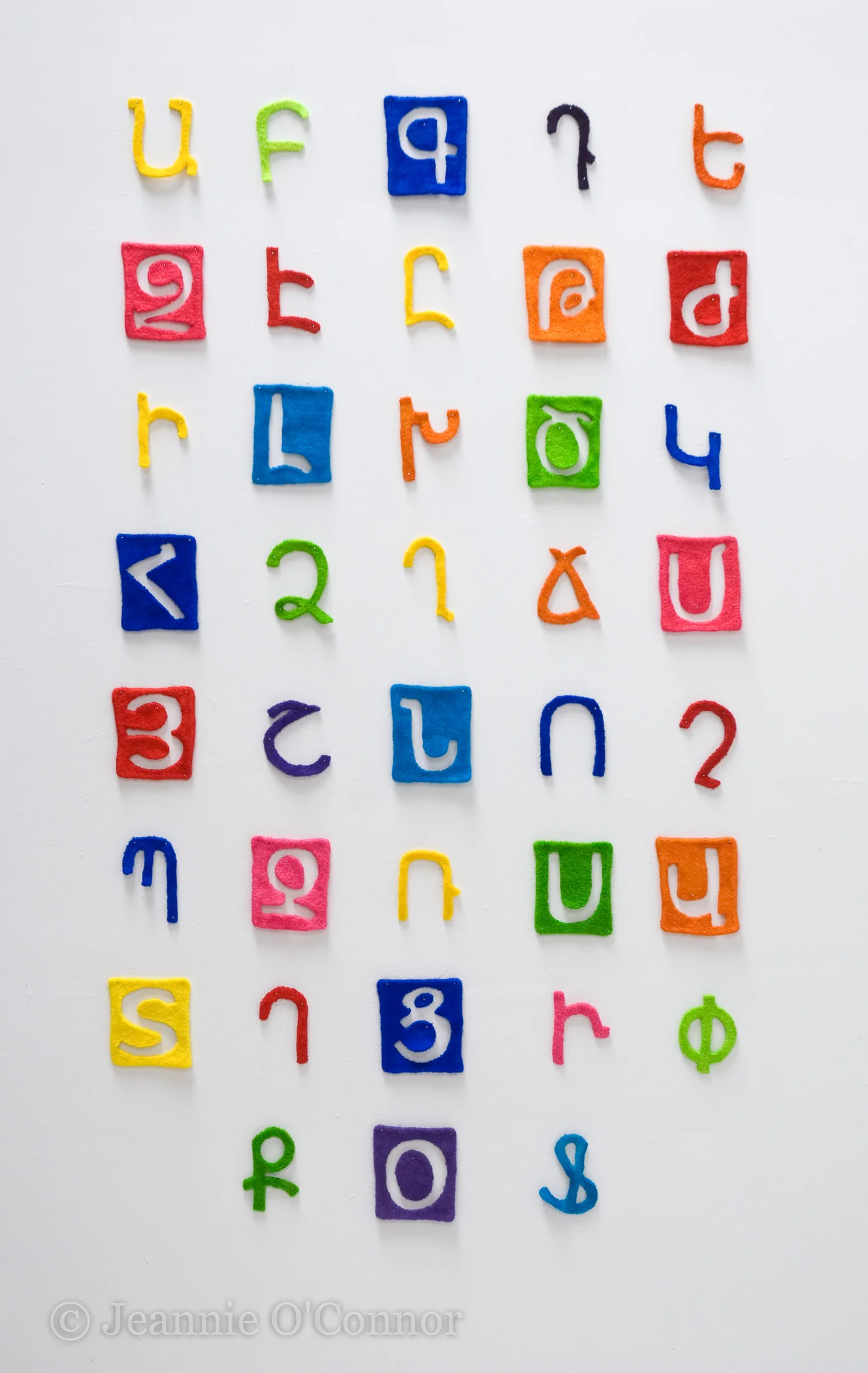 " The Armenian Alphabet (felted)