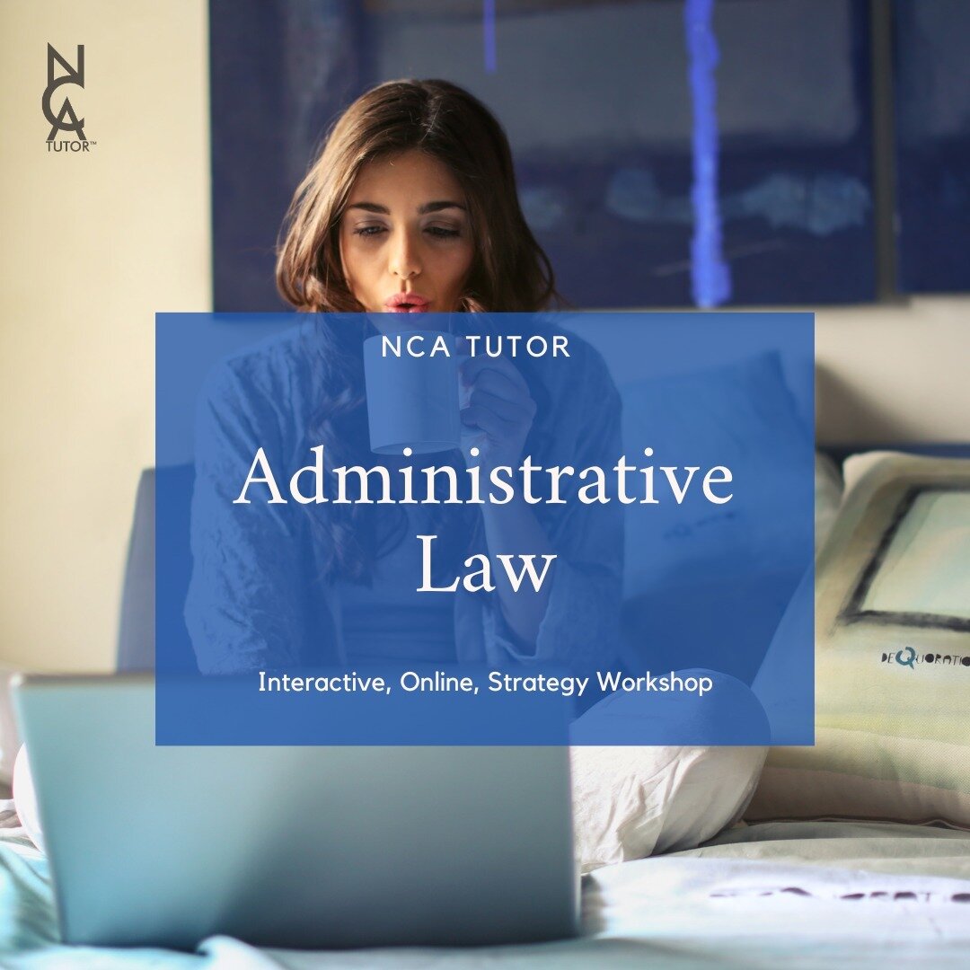 Register for our upcoming administrative law course. We currently have early bird spots available. To take advantage of our early bird discounted prices register as soon as possible. Do not miss out! To register, please email info@nca-tutor.com.

⭐