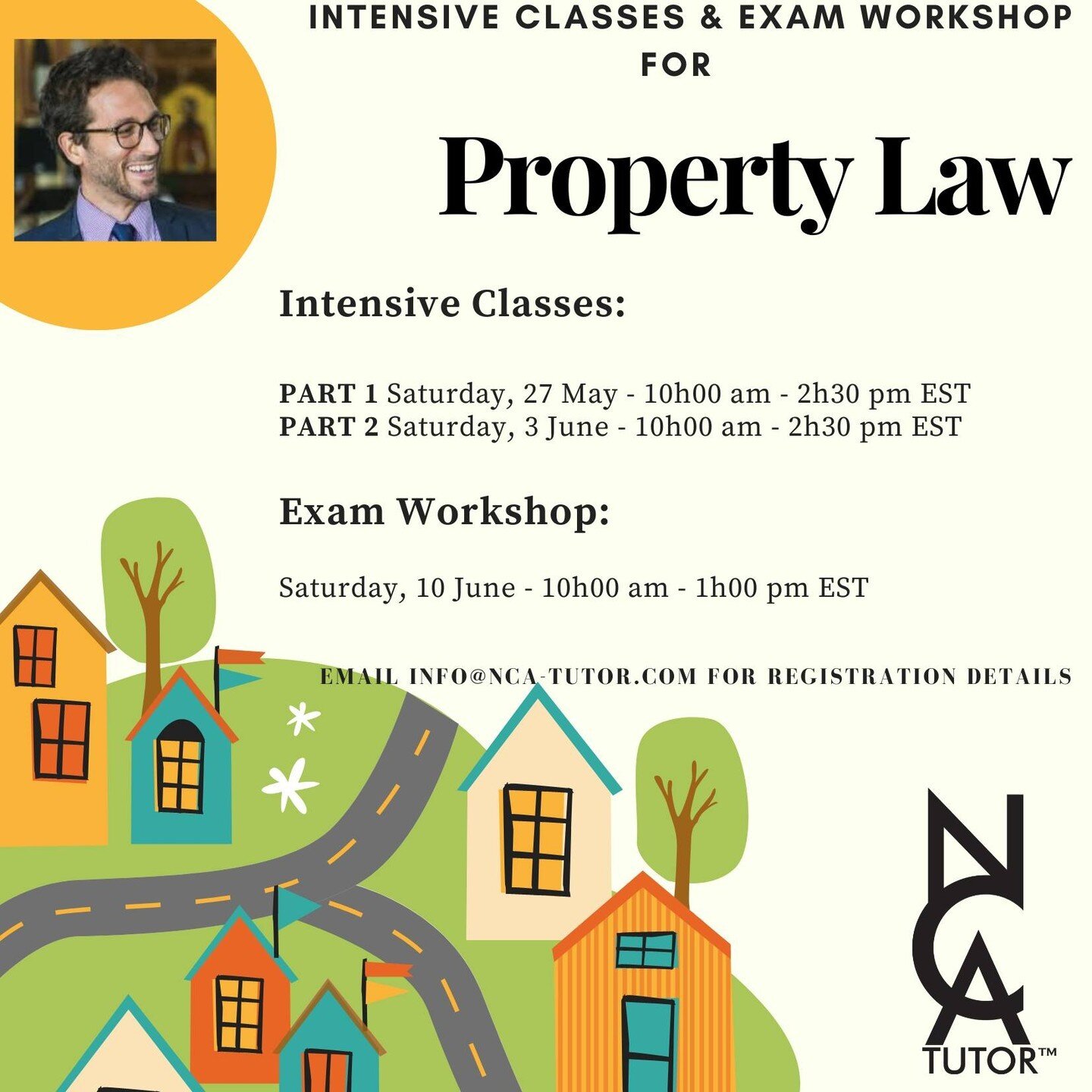 Join our upcoming Property Law course starting this weekend. We have early bird pricing available for the first 7 registrants. Do not miss out on our limited discounted offer. For more information, contact us by emailing info@nca-tutor.com.

Upcomi