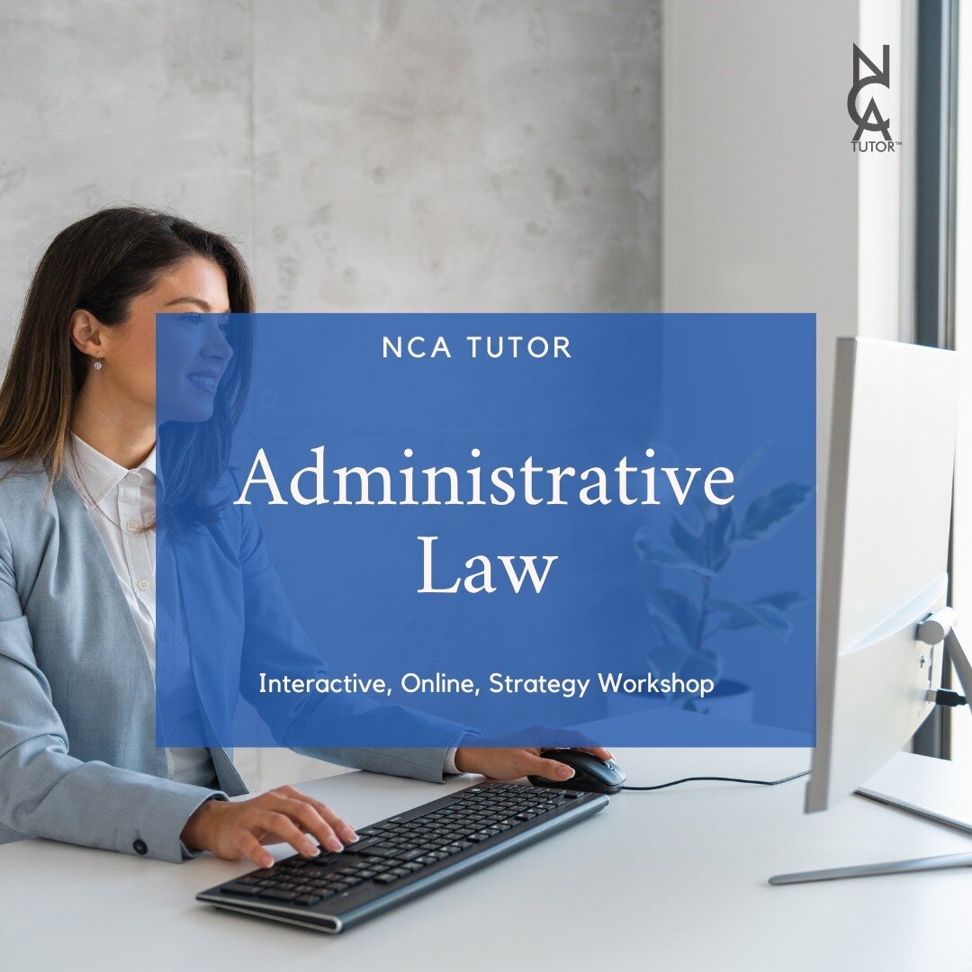 We are sold out of early bird spots for our administrative law course, but we have extended our discounted early bird pricing until Monday. Take advantage of our early bird discounted prices and register today! To sign up, please email info@nca-tutor