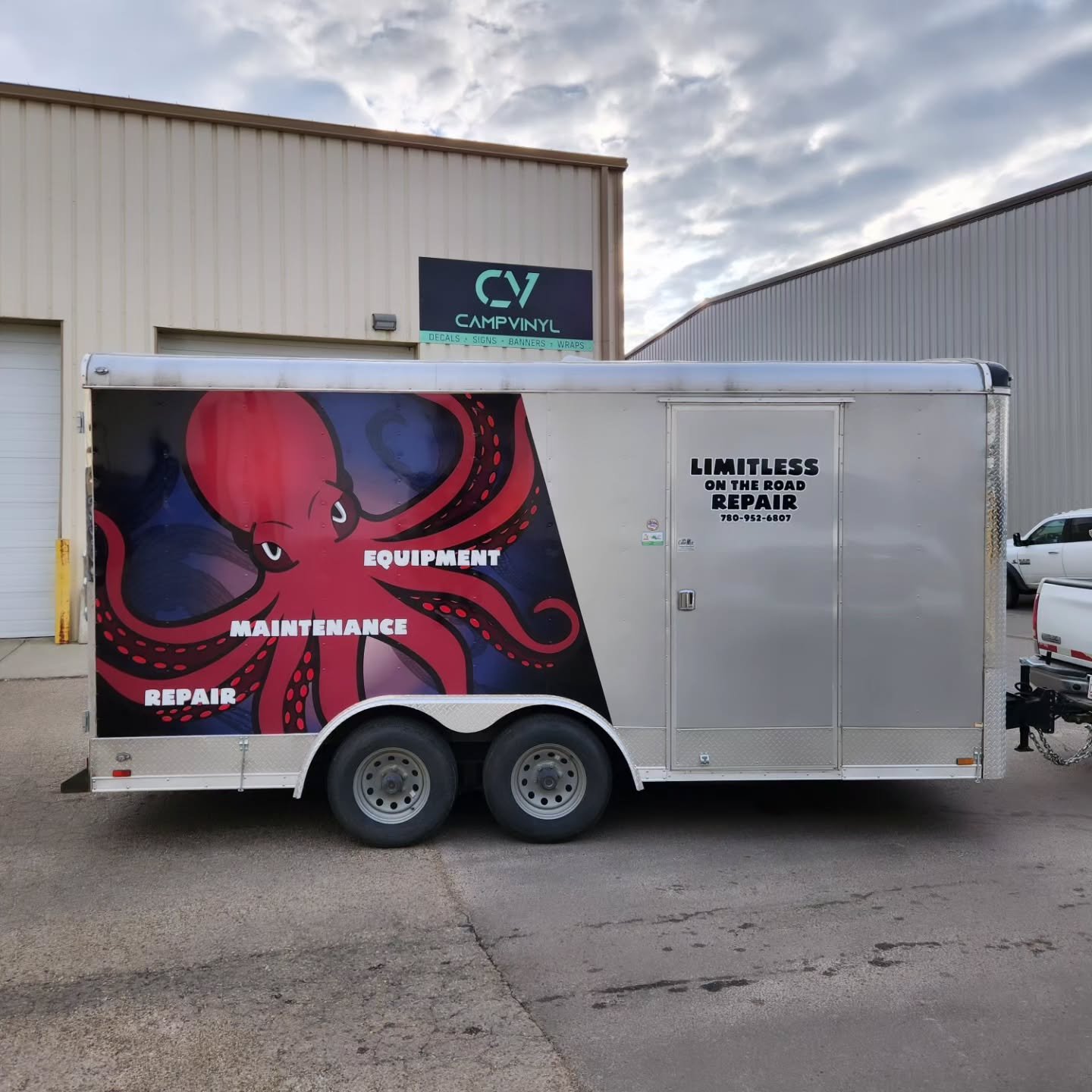 Nice partial wrap for Limitless Repair. 8 thumbs up! #vinylwrap #campvinyl #yeg #leduc