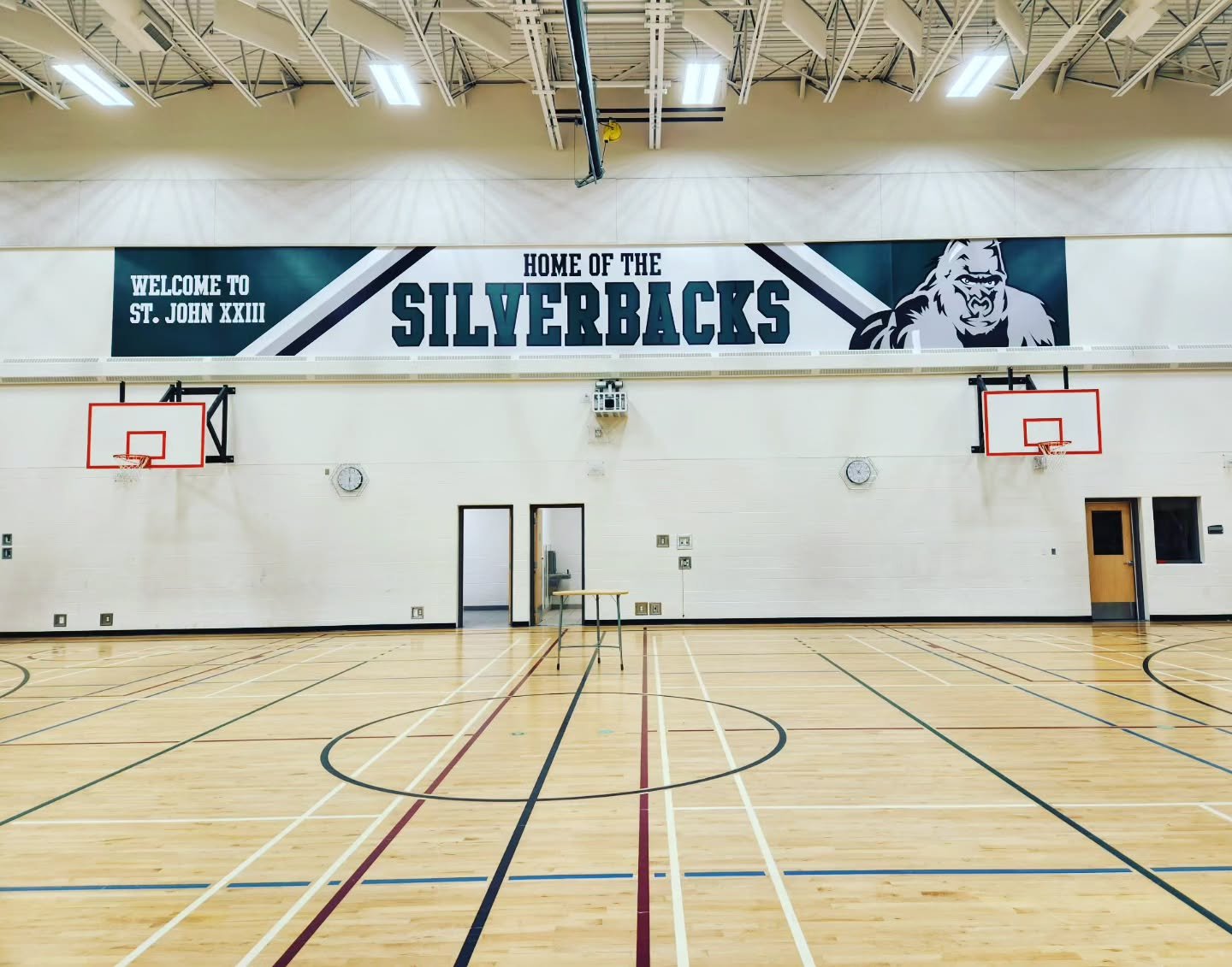 Huge mural for the Silverbacks! #wallwrap #vinylwrap #campvinyl #mural #yes