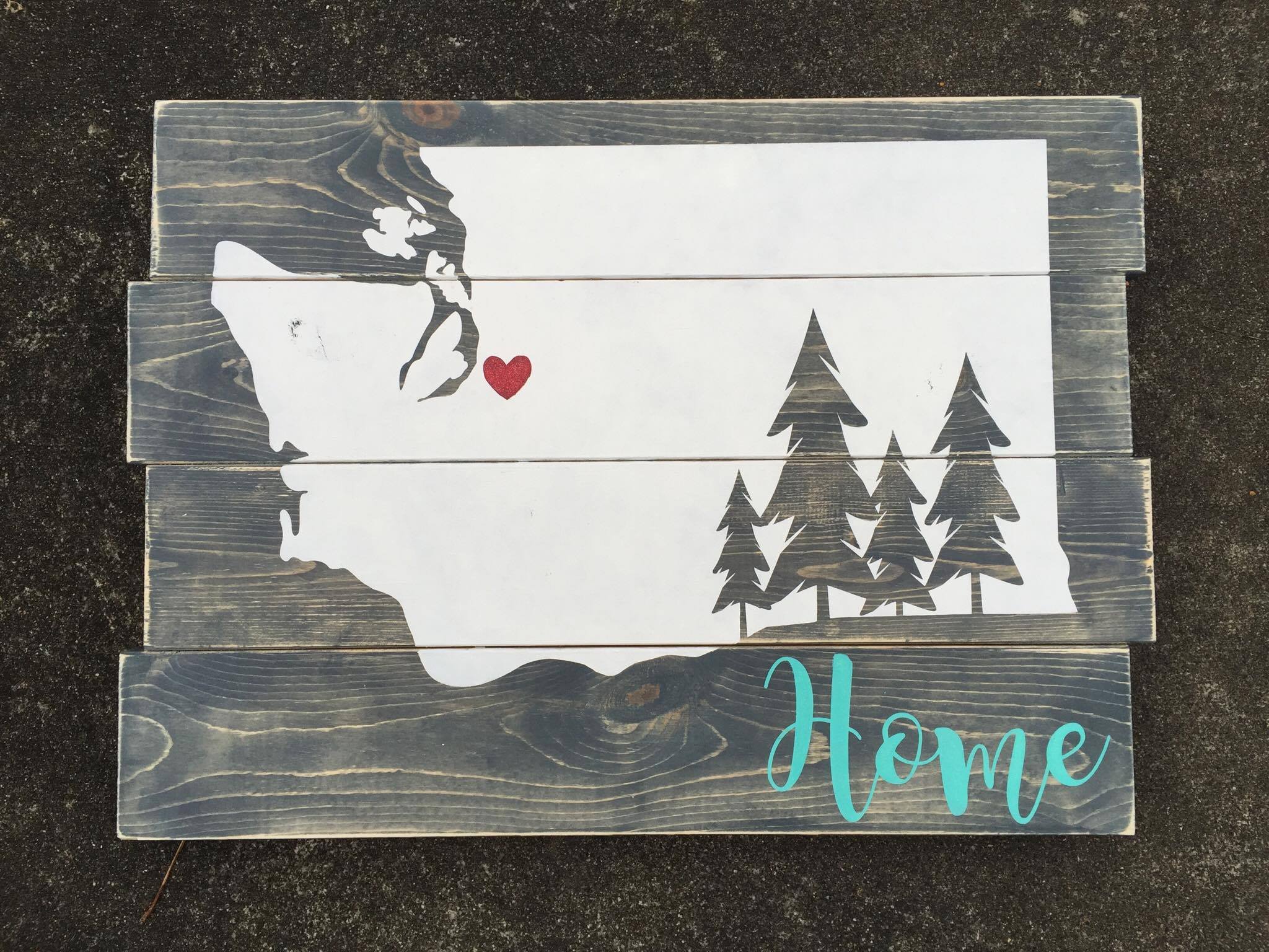 Home WA State with Trees