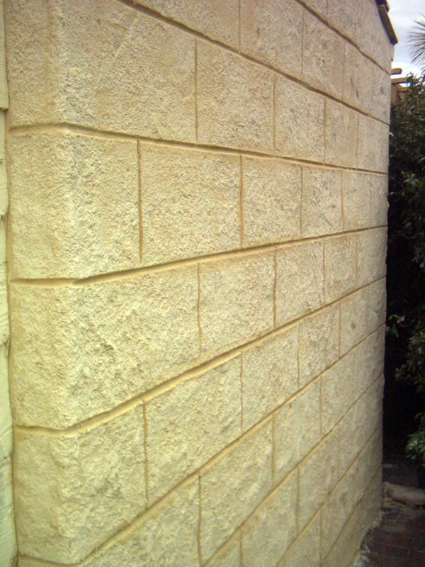 Mock limestone blocks