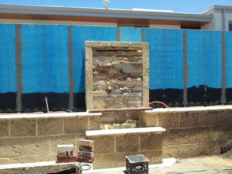 Blueboard fence joints have been acra-patched