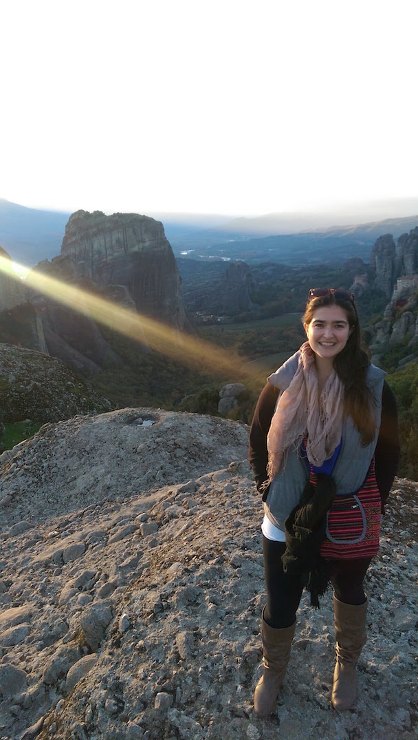Sunset on the rocks of Meteora