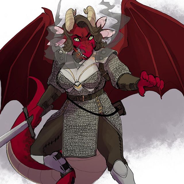 Katsucon is over which means it&rsquo;s back To Work &mdash; I&rsquo;ve got a bit of a backlog of DND sketch comms to post so, that&rsquo;s fun ~~~ #artistsoninstagram #characterart #dungeonsanddragons #dungeonsanddragonsart #dnd5e #dragonborn #reddr